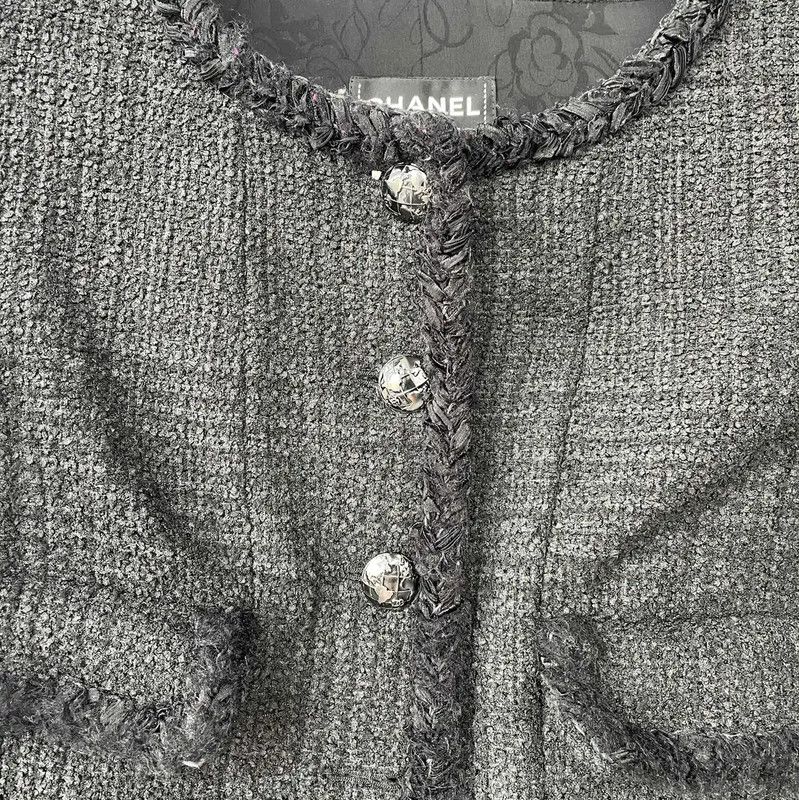 Chanel Chanel Black Women's Jacket Size S 0089 Size S / US 4 / IT 40 - 9 Thumbnail