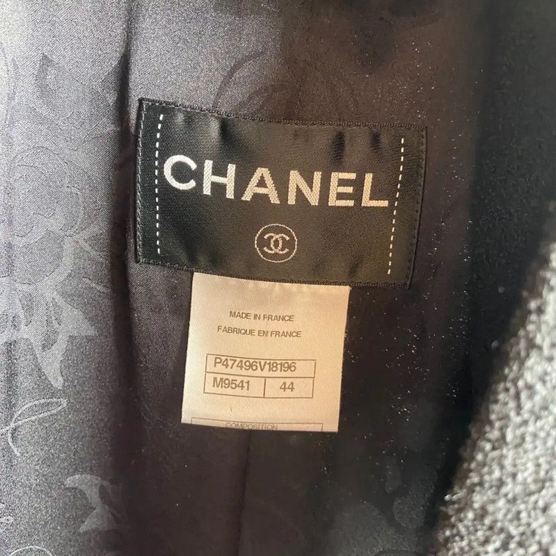 Chanel Chanel Black Cotton Mid-Length Coat for Women 0089 Size XS / US 0-2 / IT 36-38 - 3 Thumbnail