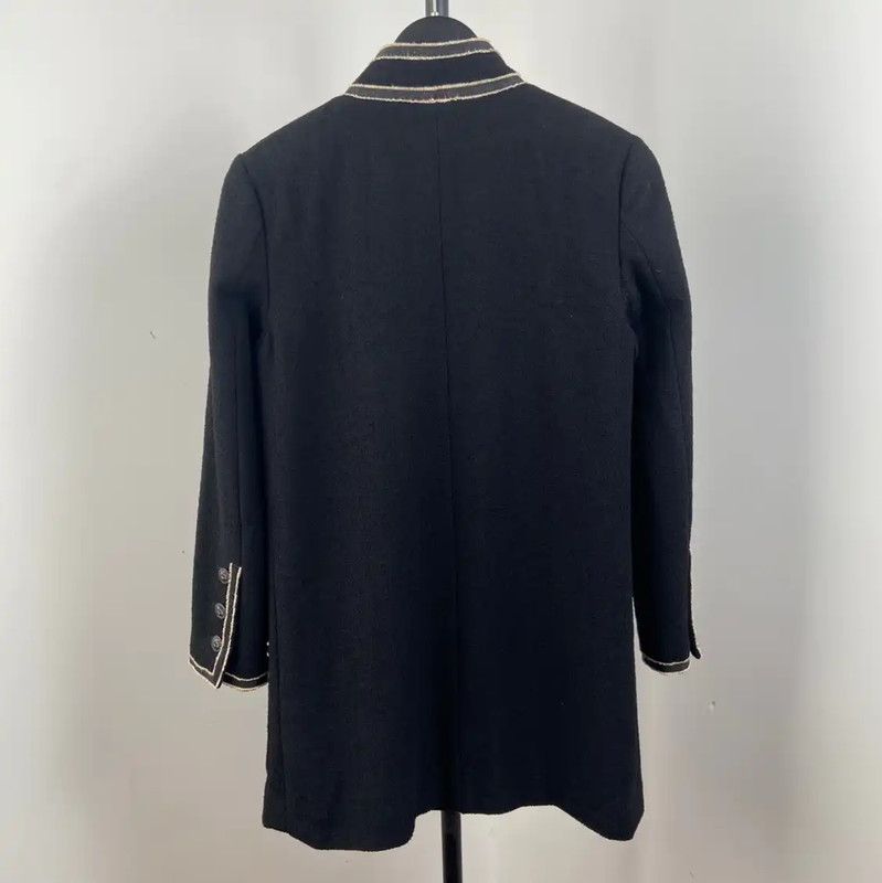 Chanel Chanel Black Cotton Mid-Length Coat for Women 0089 Size XS / US 0-2 / IT 36-38 - 2 Thumbnail