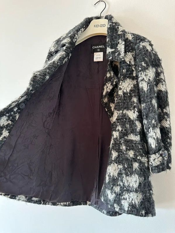 Chanel Chanel Black Wool Women's Coat 0089 Size S / US 4 / IT 40 - 3 Thumbnail
