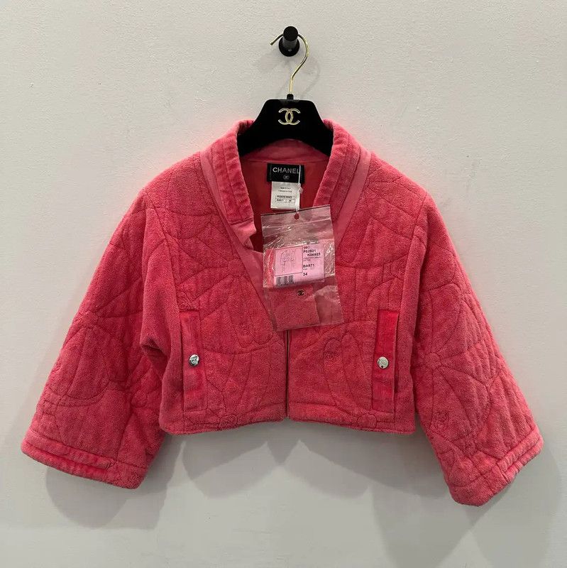 Chanel Chanel Pink Cotton Women's Jacket 0089 Size XS / US 0-2 / IT 36-38 - 2 Thumbnail