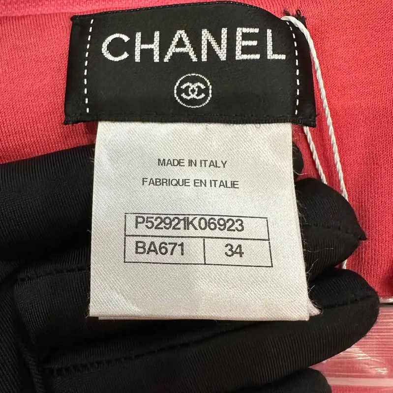 Chanel Chanel Pink Cotton Women's Jacket 0089 Size XS / US 0-2 / IT 36-38 - 6 Thumbnail