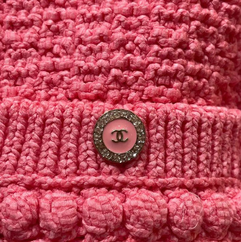 Chanel Chanel Pink Cotton Blend Cropped Sweater 0089 Size XS / US 0-2 / IT 36-38 - 4 Thumbnail