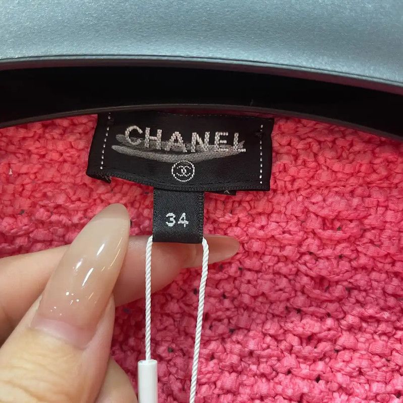 Chanel Chanel Pink Cotton Blend Cropped Sweater 0089 Size XS / US 0-2 / IT 36-38 - 3 Thumbnail