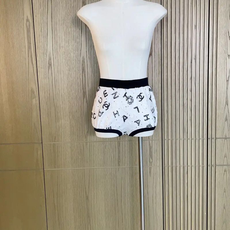 Chanel Chanel Summer White Cotton Blend Shorts 0089 Size 23" - 2 Thumbnail