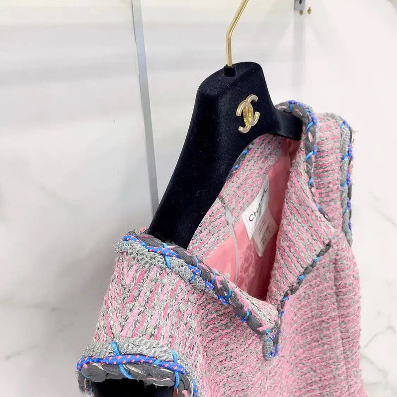 Chanel Chanel Pink Cotton Blend Women’s Top 0089 Size M / US 6-8 / IT 42-44 - 6 Thumbnail