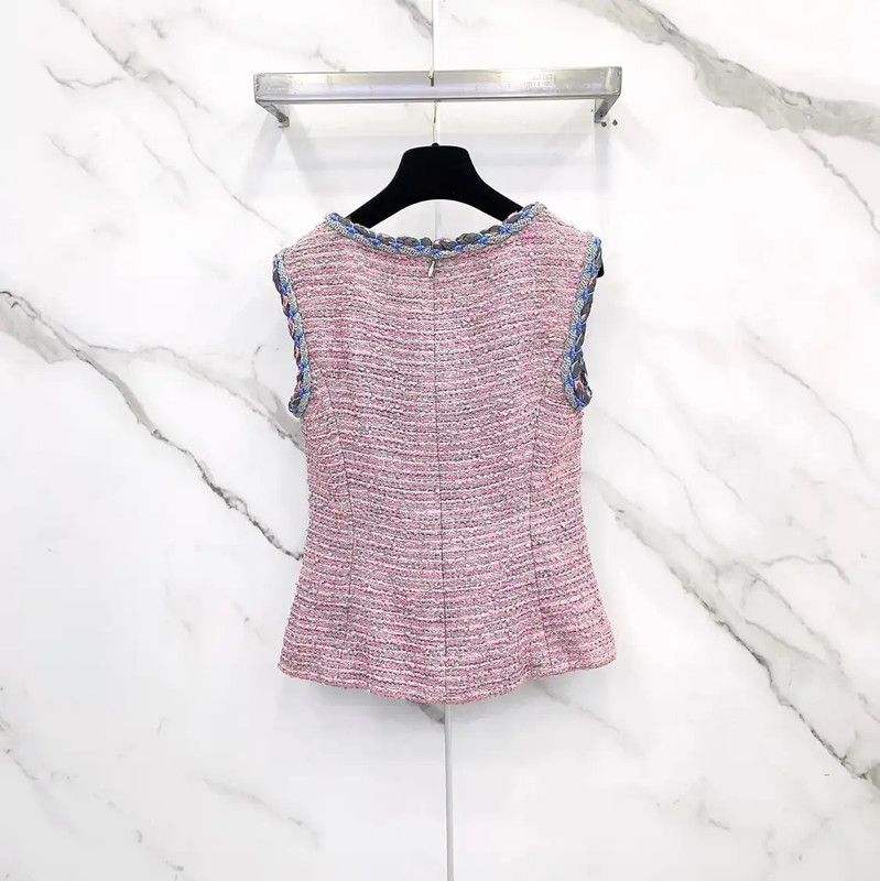 Chanel Chanel Pink Cotton Blend Women’s Top 0089 Size M / US 6-8 / IT 42-44 - 2 Thumbnail
