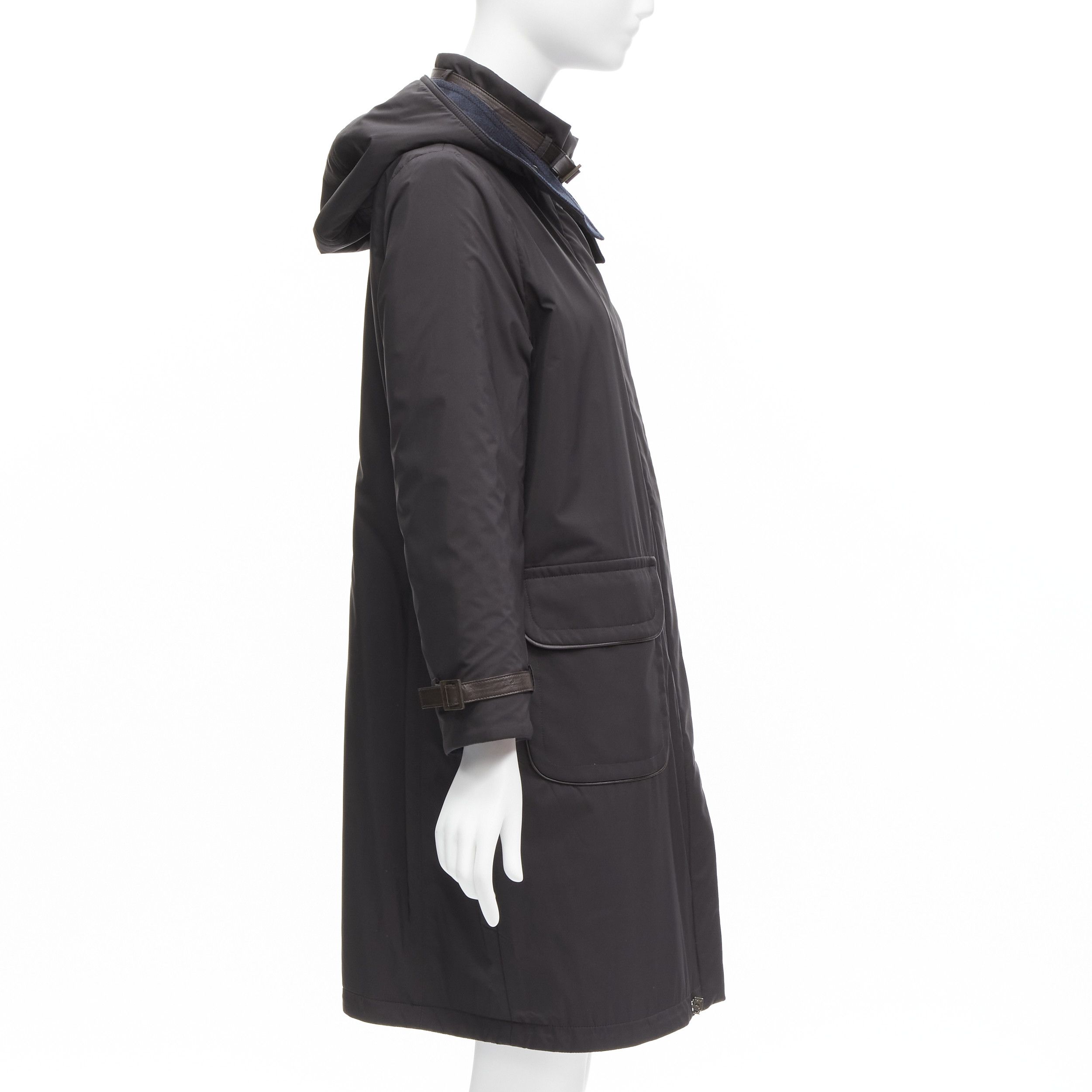 Loro Piana LORO PIANA Storm System Reversible cashmere virgin wool leather trimmed jacket IT46 XL Size L / US 10 / IT 46 - 5 Thumbnail