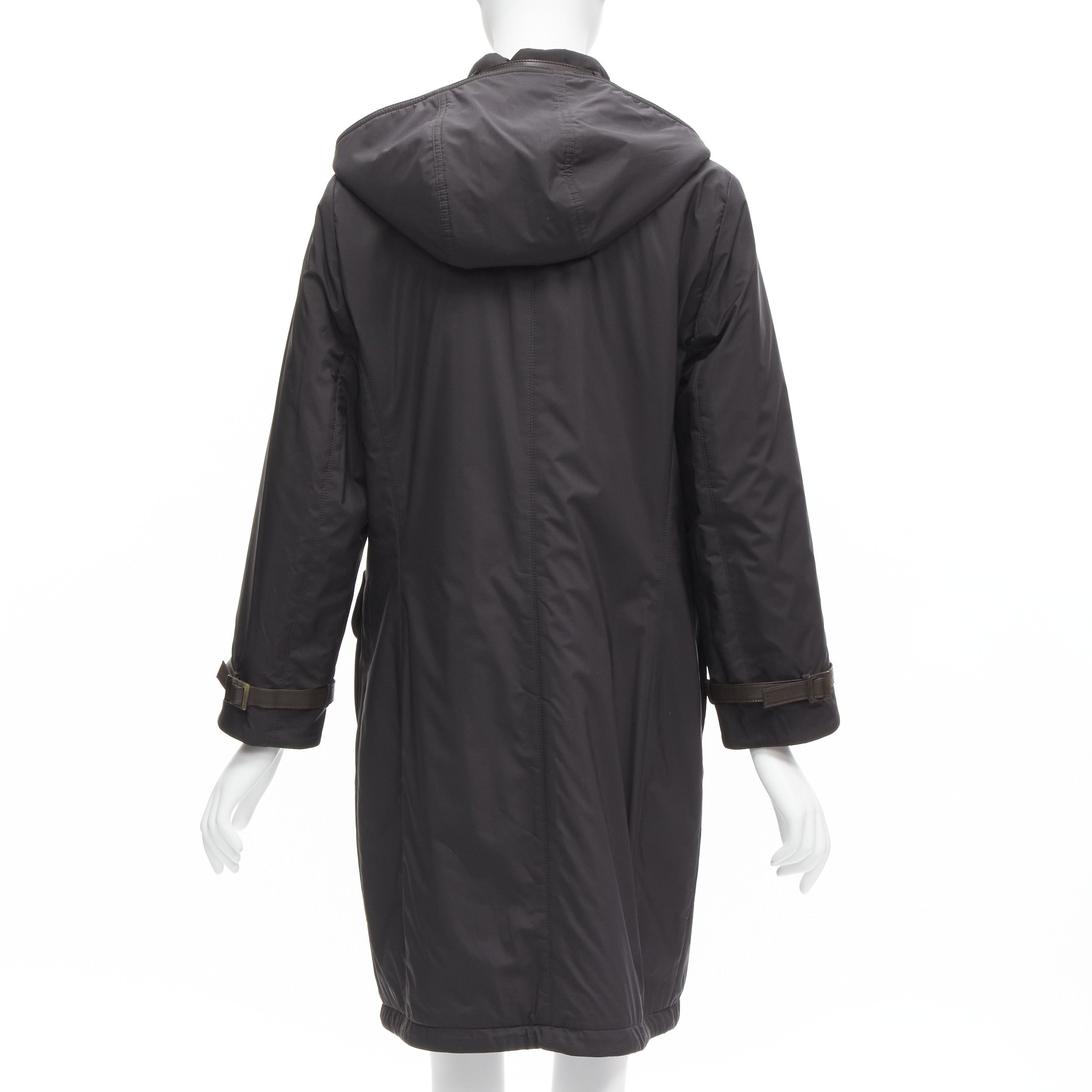 Loro Piana LORO PIANA Storm System Reversible cashmere virgin wool leather trimmed jacket IT46 XL Size L / US 10 / IT 46 - 7 Thumbnail