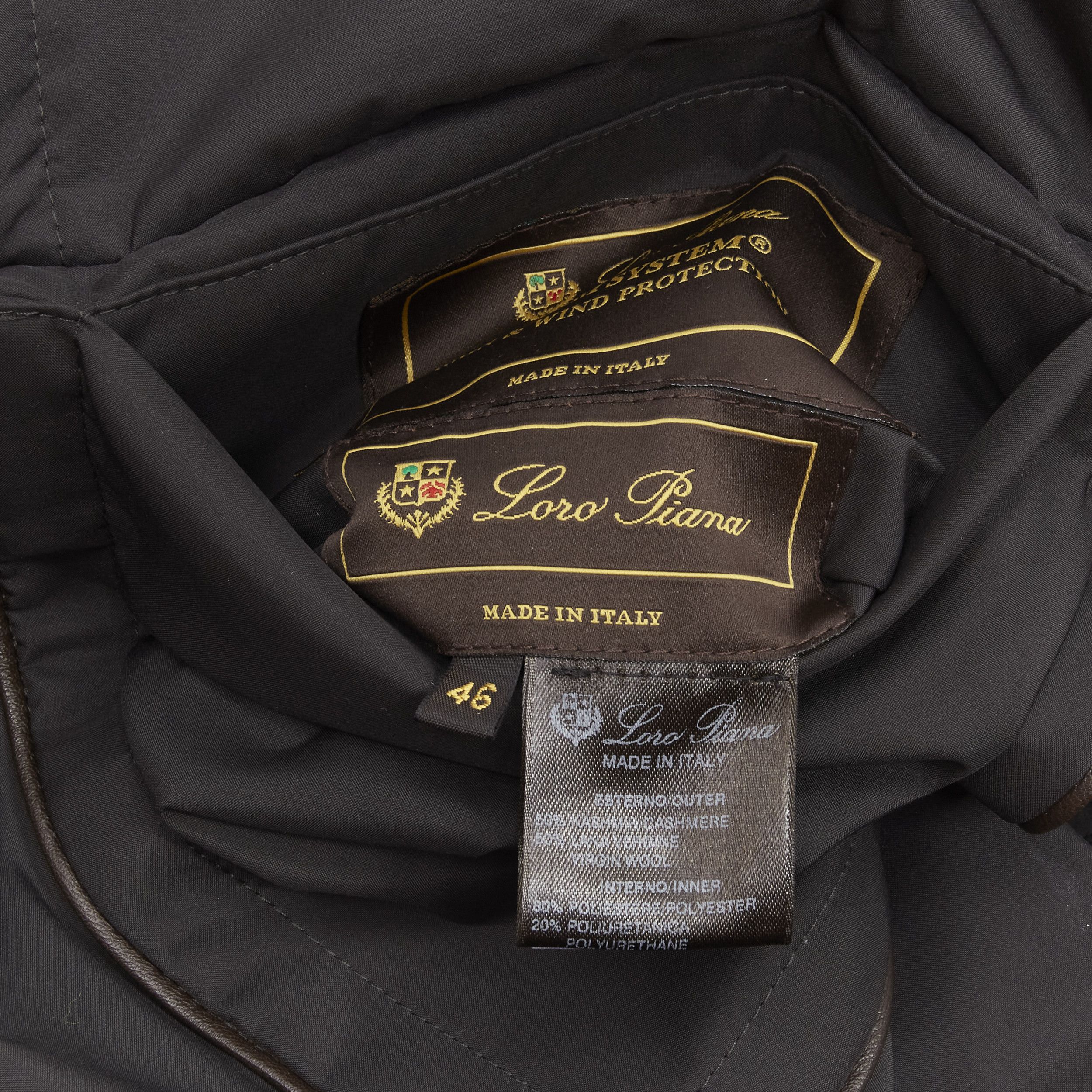 Loro Piana LORO PIANA Storm System Reversible cashmere virgin wool leather trimmed jacket IT46 XL Size L / US 10 / IT 46 - 16 Thumbnail