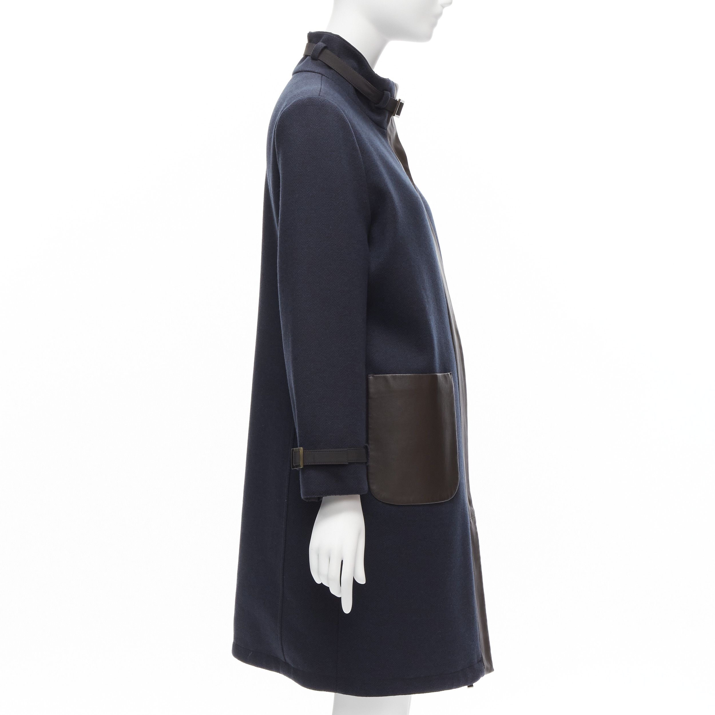 Loro Piana LORO PIANA Storm System Reversible cashmere virgin wool leather trimmed jacket IT46 XL Size L / US 10 / IT 46 - 6 Thumbnail