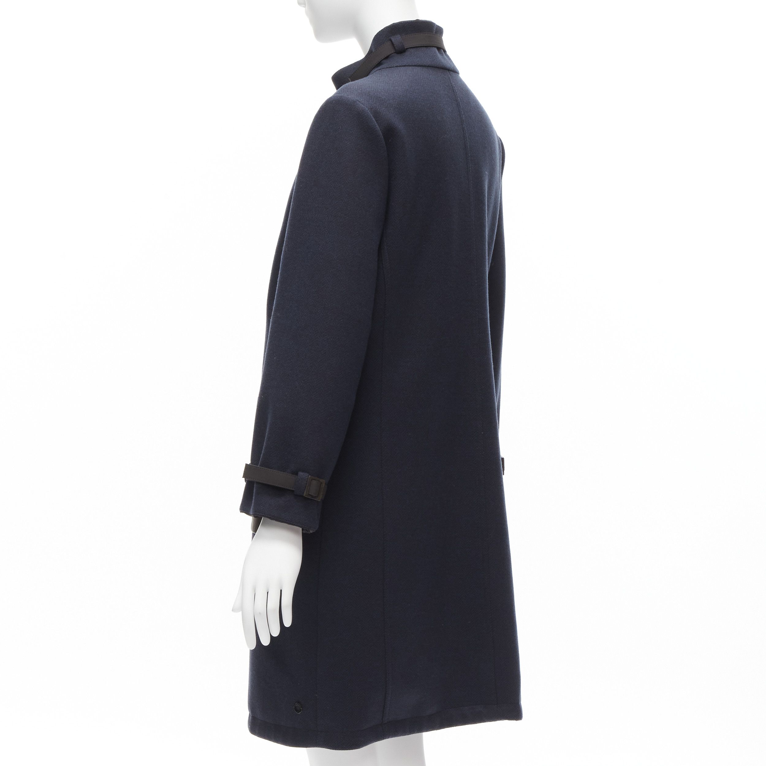 Loro Piana LORO PIANA Storm System Reversible cashmere virgin wool leather trimmed jacket IT46 XL Size L / US 10 / IT 46 - 10 Thumbnail