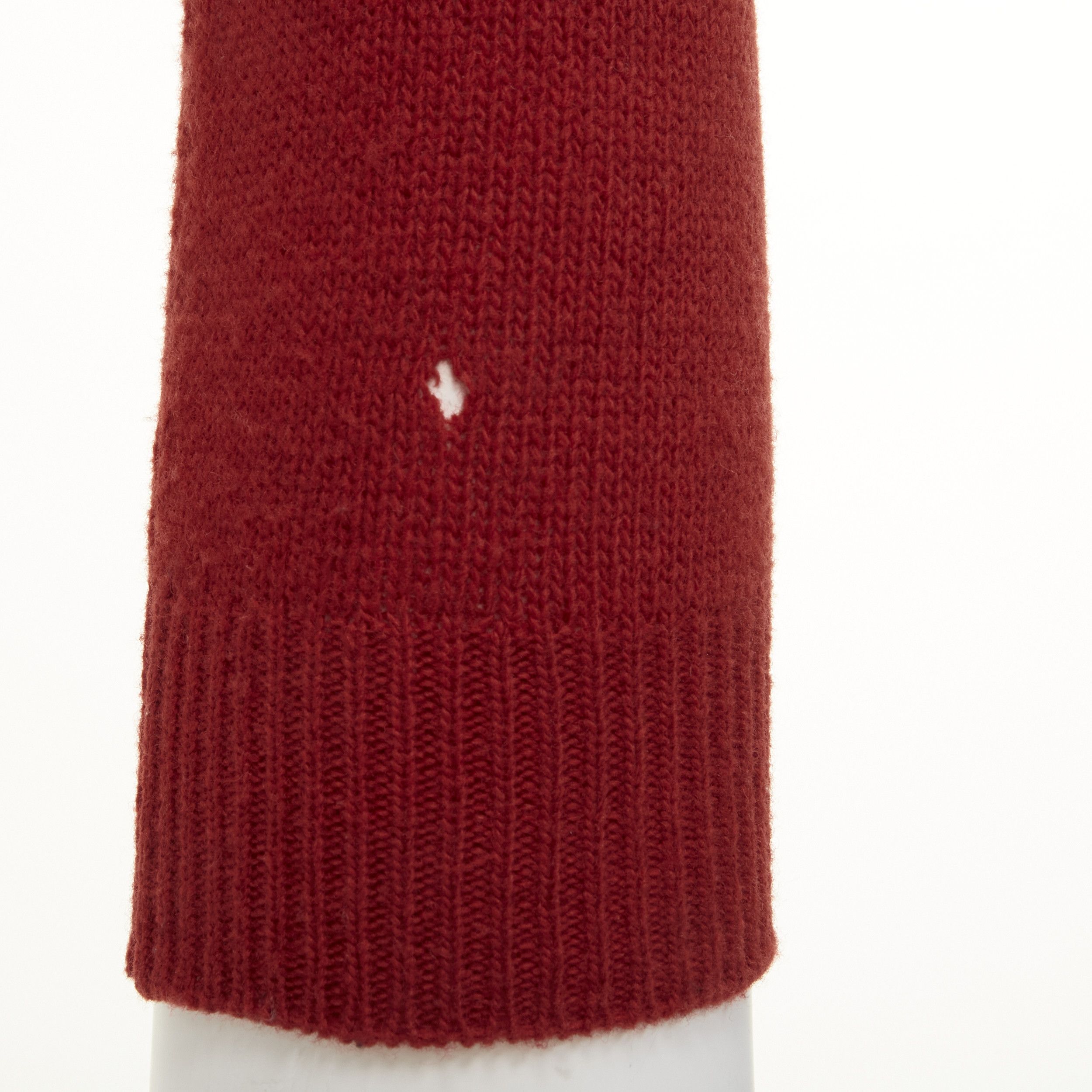 Louis Vuitton LOUIS VUITTON 100% wool red LV oversized logo long sleeve crew sweater M Size M / US 6-8 / IT 42-44 - 9 Thumbnail