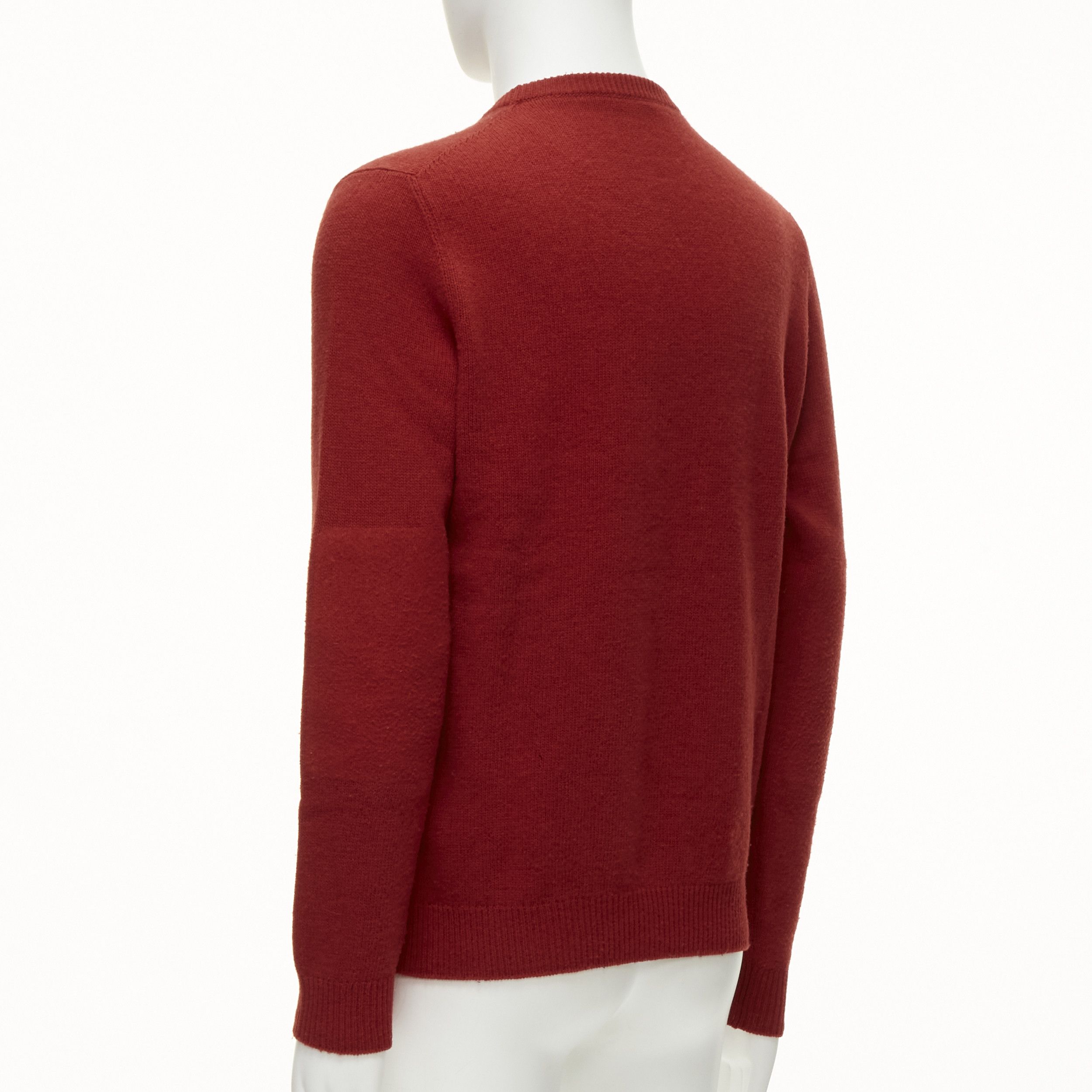 Louis Vuitton LOUIS VUITTON 100% wool red LV oversized logo long sleeve crew sweater M Size M / US 6-8 / IT 42-44 - 6 Thumbnail