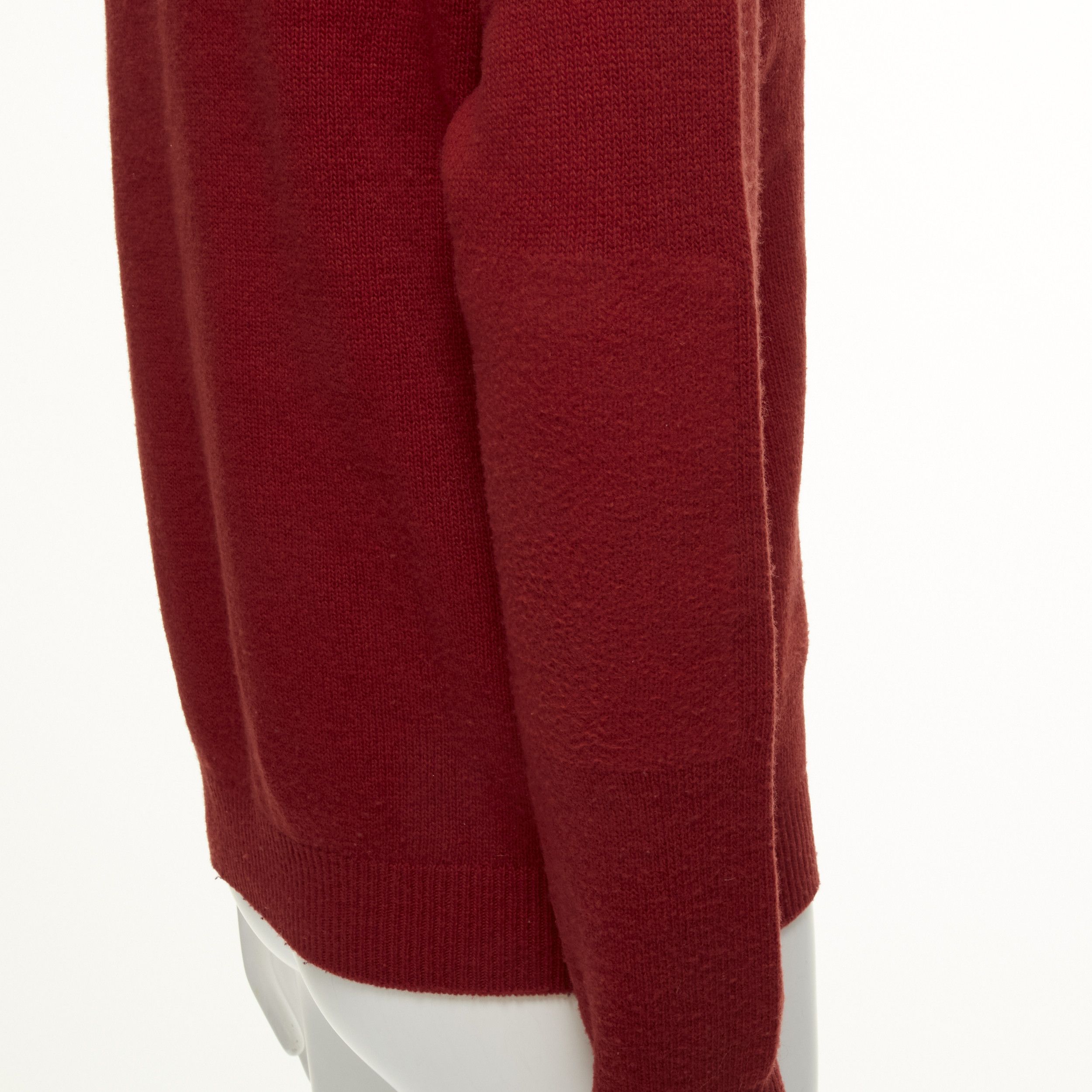 Louis Vuitton LOUIS VUITTON 100% wool red LV oversized logo long sleeve crew sweater M Size M / US 6-8 / IT 42-44 - 8 Thumbnail