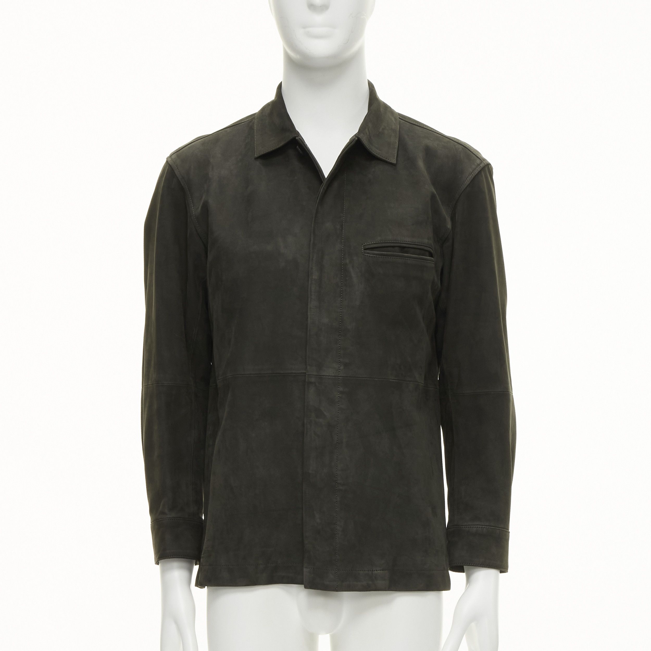 Issey Miyake ISSEY MIYAKE WHITE LABEL grey cowhide suede leather overshirt jacket JP1 S Size US S / EU 44-46 / 1 - 3 Thumbnail
