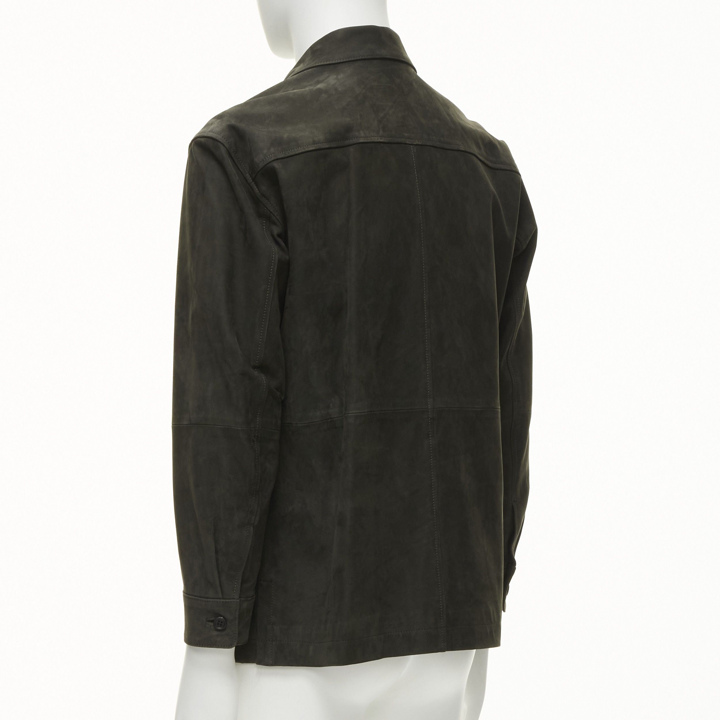 Issey Miyake ISSEY MIYAKE WHITE LABEL grey cowhide suede leather overshirt jacket JP1 S Size US S / EU 44-46 / 1 - 7 Thumbnail