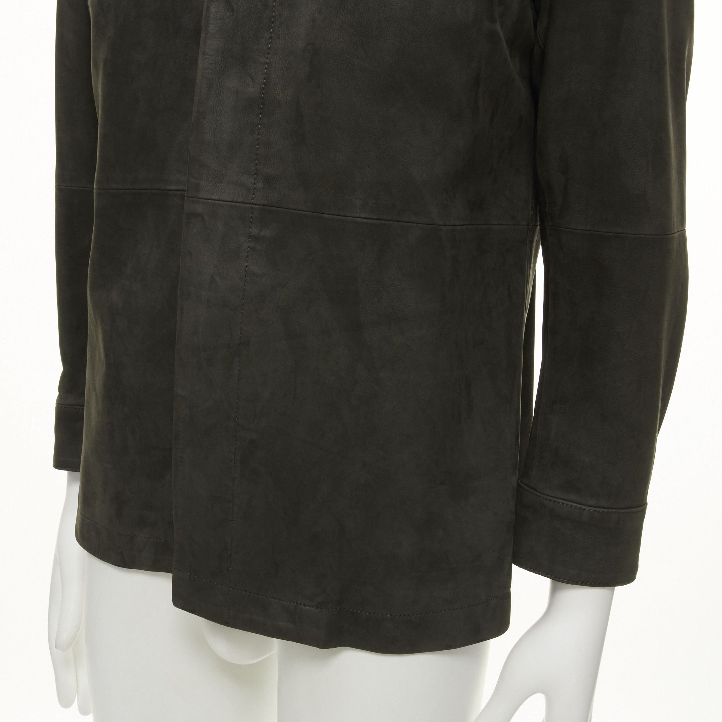 Issey Miyake ISSEY MIYAKE WHITE LABEL grey cowhide suede leather overshirt jacket JP1 S Size US S / EU 44-46 / 1 - 8 Thumbnail