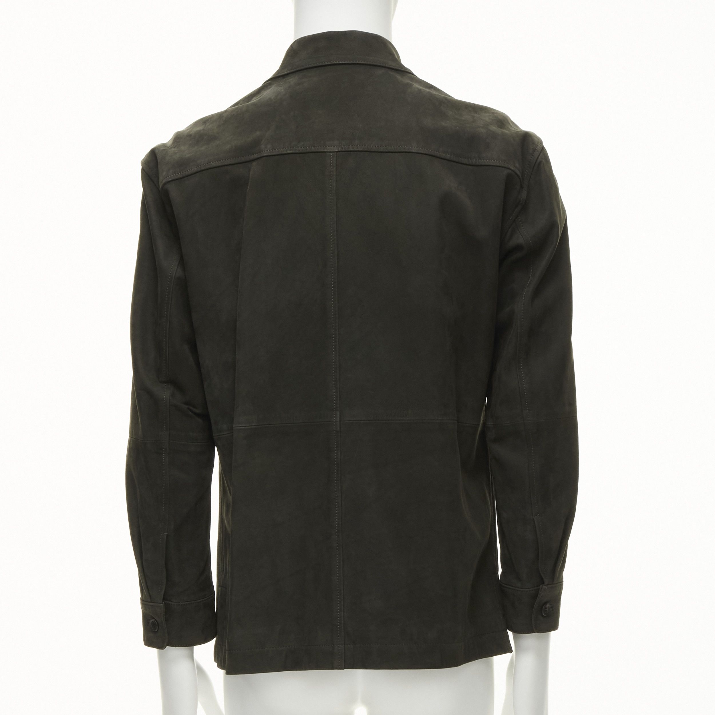 Issey Miyake ISSEY MIYAKE WHITE LABEL grey cowhide suede leather overshirt jacket JP1 S Size US S / EU 44-46 / 1 - 6 Thumbnail