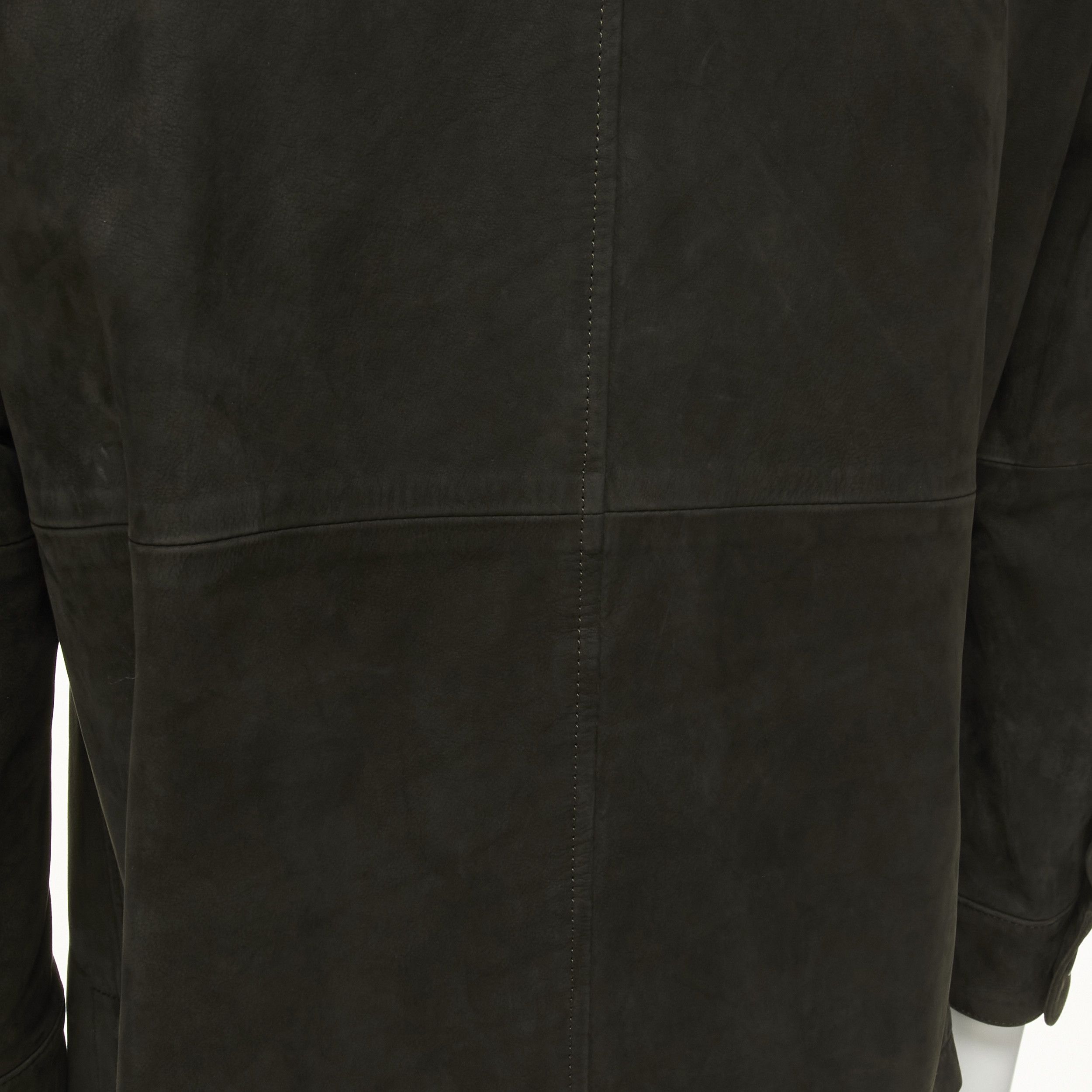 Issey Miyake ISSEY MIYAKE WHITE LABEL grey cowhide suede leather overshirt jacket JP1 S Size US S / EU 44-46 / 1 - 9 Thumbnail