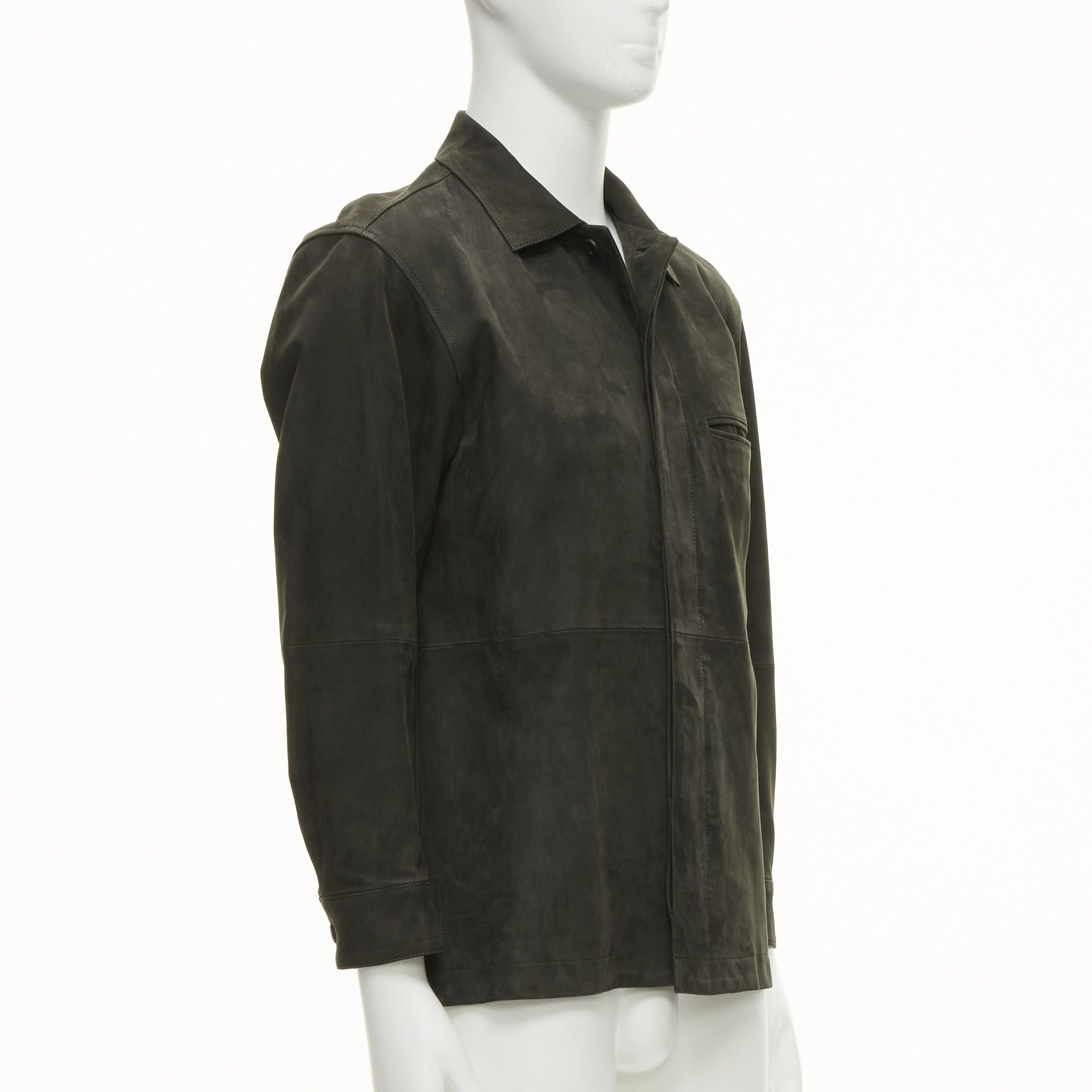 Issey Miyake ISSEY MIYAKE WHITE LABEL grey cowhide suede leather overshirt jacket JP1 S Size US S / EU 44-46 / 1 - 4 Thumbnail