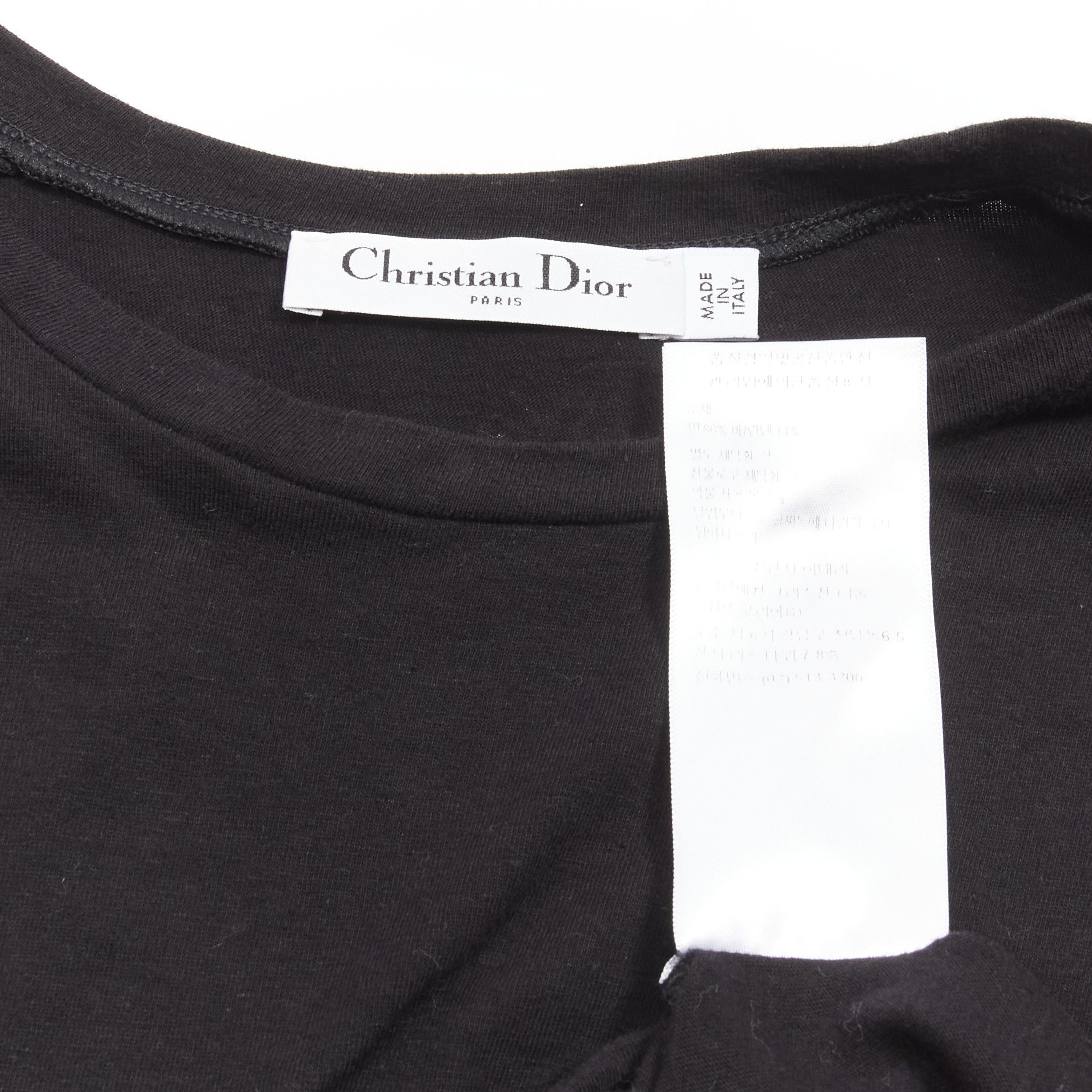 Dior CHRISTIAN DIOR Diorevolution black cotton linen logo print tshirt M Size M / US 6-8 / IT 42-44 - 9 Thumbnail