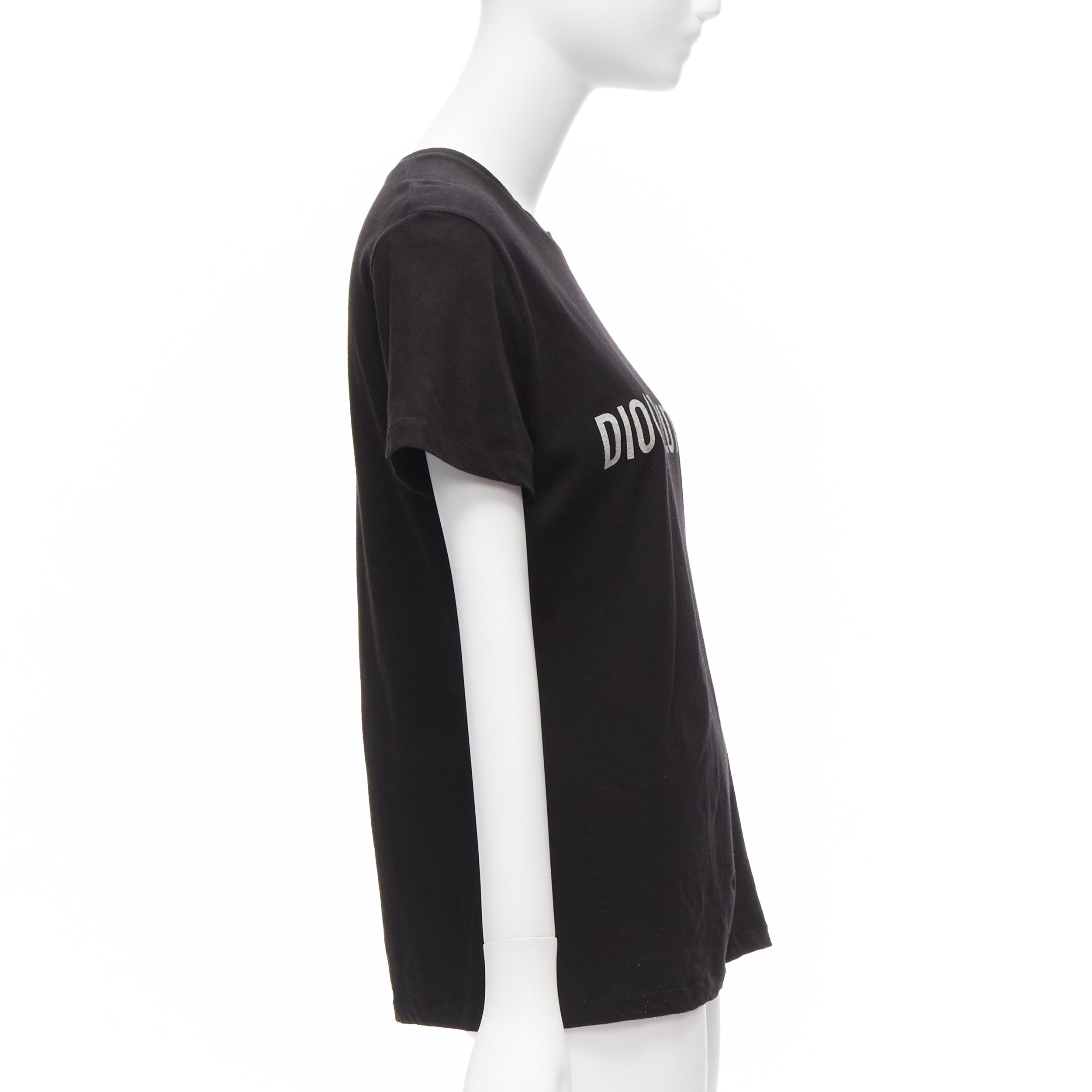 Dior CHRISTIAN DIOR Diorevolution black cotton linen logo print tshirt M Size M / US 6-8 / IT 42-44 - 4 Thumbnail
