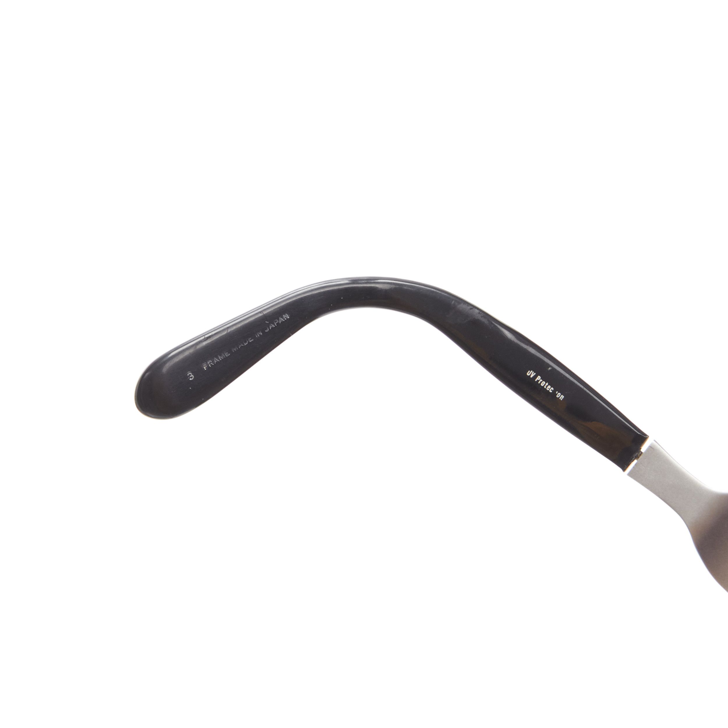 Jean Paul Gaultier rare JEAN PAUL GAULTIER Vintage 56-3 silver fork temple black acetate sunglasses Size ONE SIZE - 7 Thumbnail