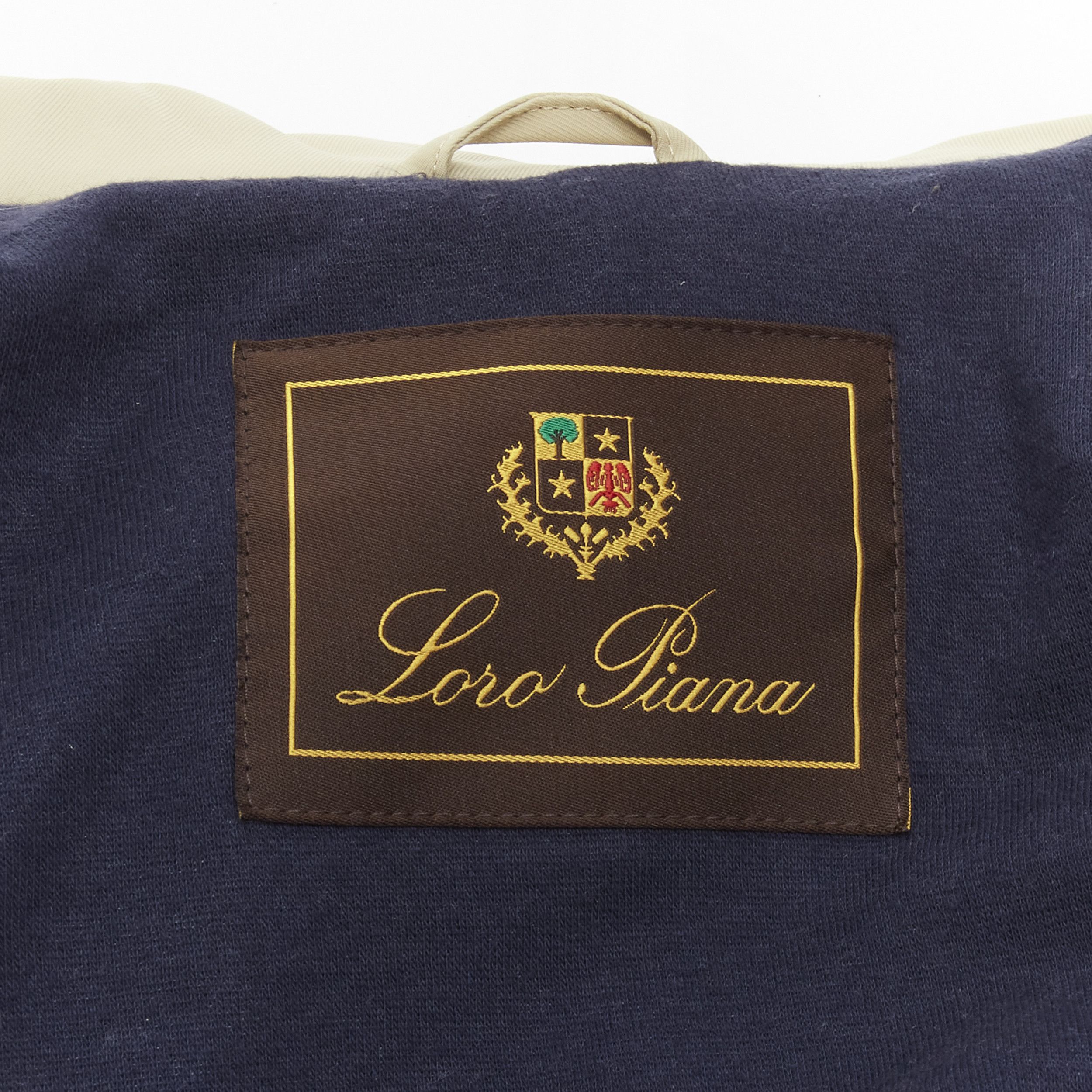 Loro Piana LORO PIANA Storm System beige nylon minimal pocketed longline coat S Size US S / EU 44-46 / 1 - 11 Thumbnail