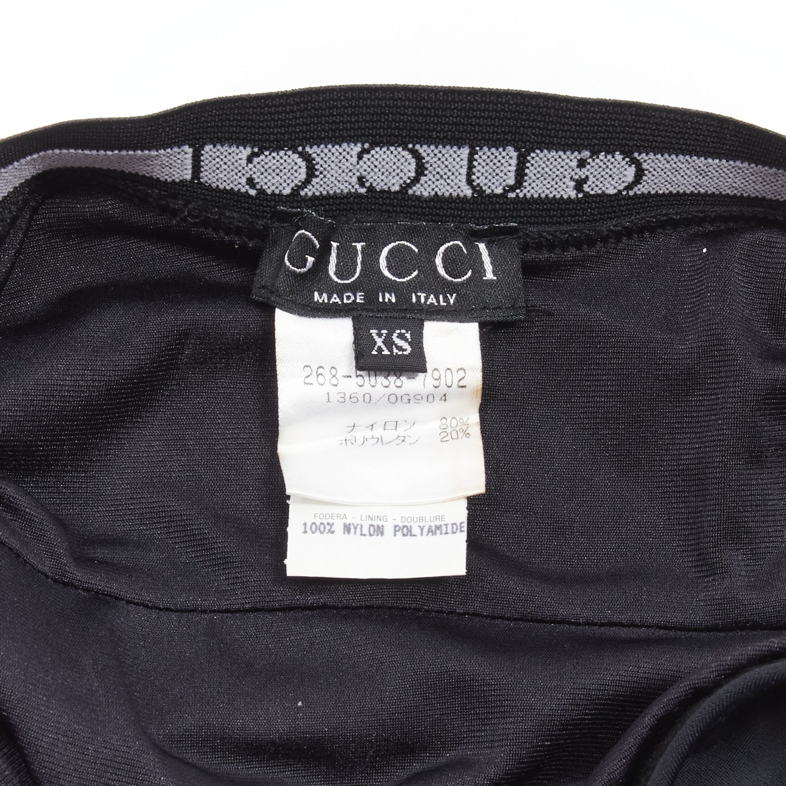 Gucci GUCCI Tom Ford Vintage black logo trim halter layered one piece swimwear XS Size ONE SIZE - 9 Thumbnail