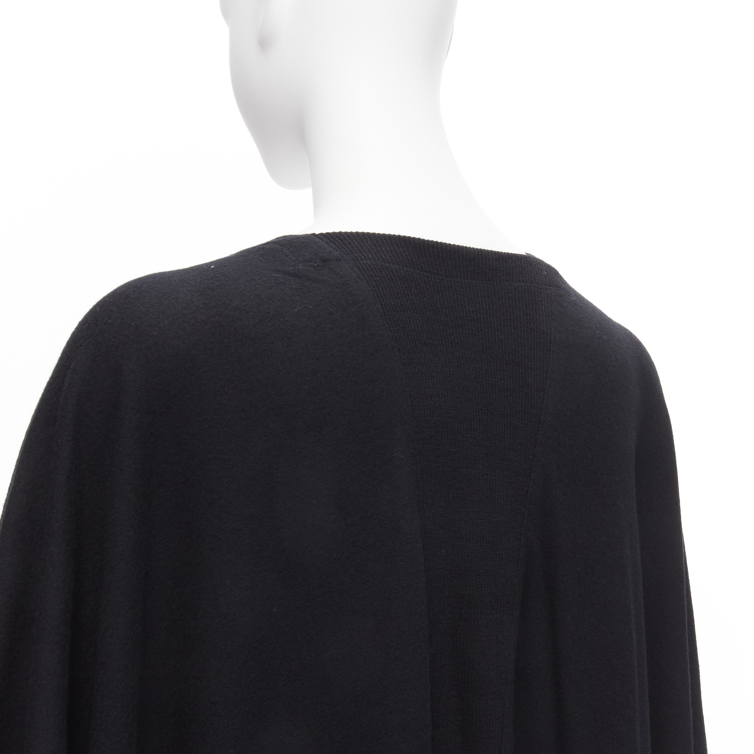 Issey Miyake ISSEY MIYAKE 1980s Vintage black wool side zip draped cowl neck coat JP9 Size M / US 6-8 / IT 42-44 - 8 Thumbnail