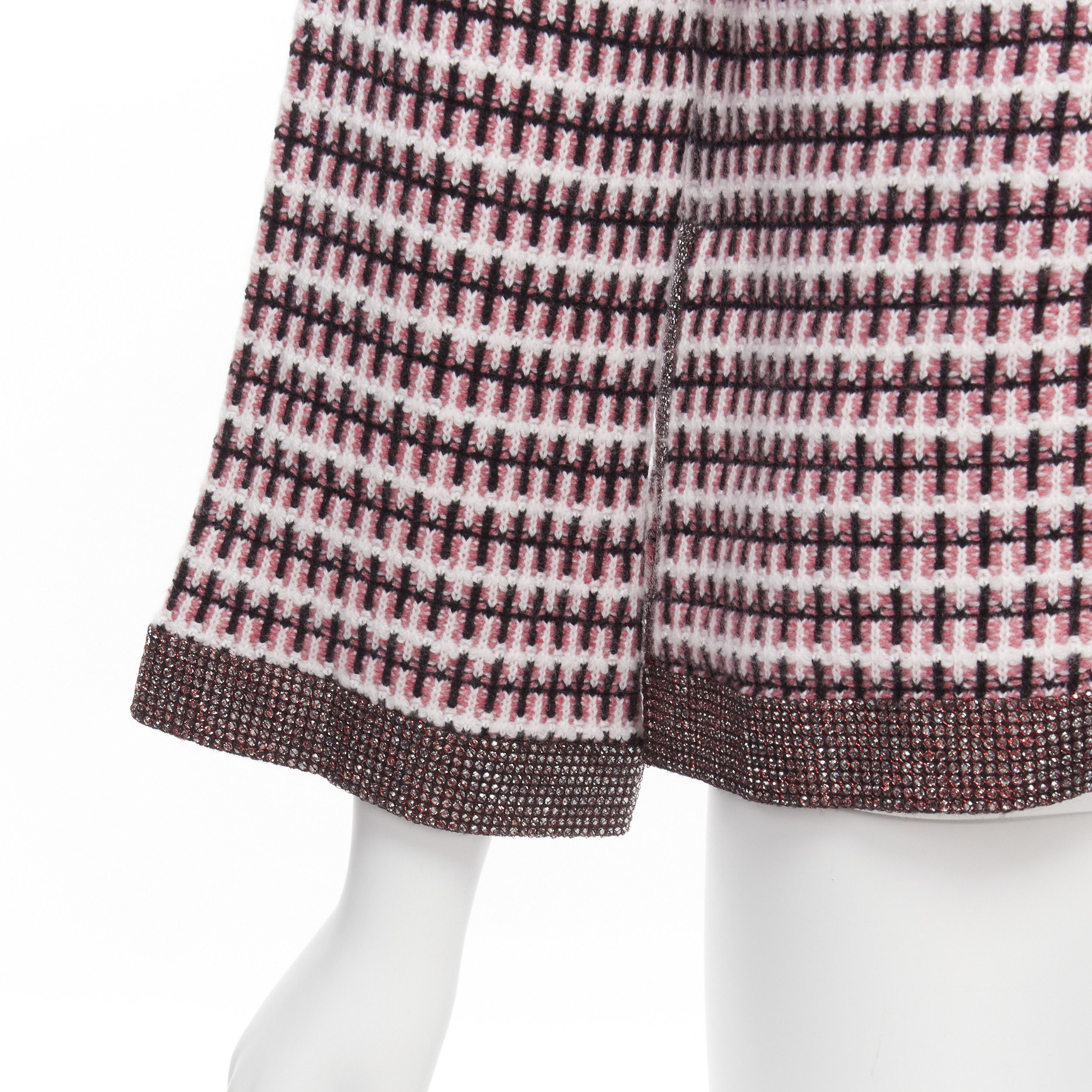 Chanel CHANEL pink 100% cashmere tweed crystal trim swing cardigan jacket FR34 XS Size XS / US 0-2 / IT 36-38 - 9 Thumbnail