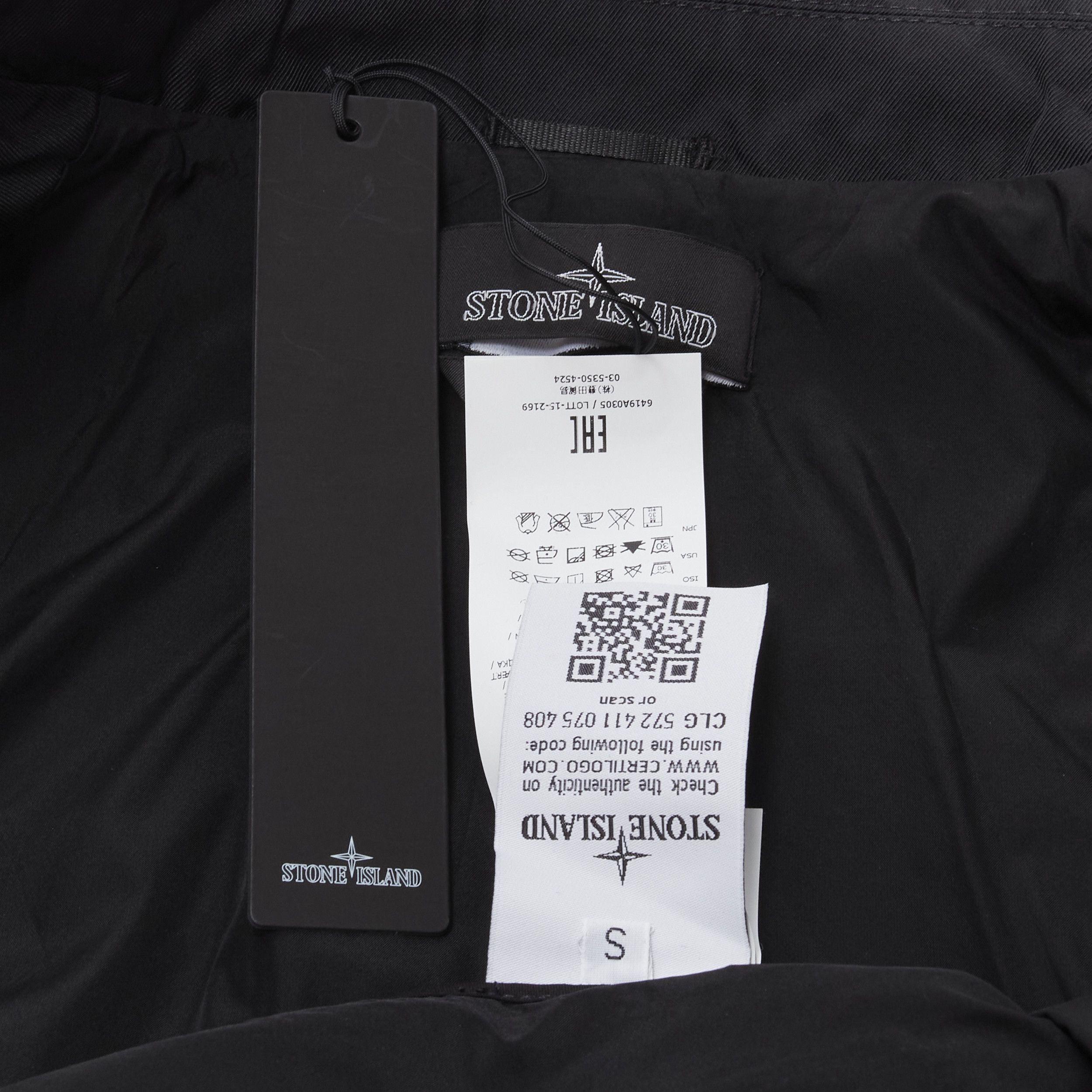 Stone Island STONE ISLAND Shadow Project black technical nylon logo patch blazer jacket S Size 46R - 9 Thumbnail