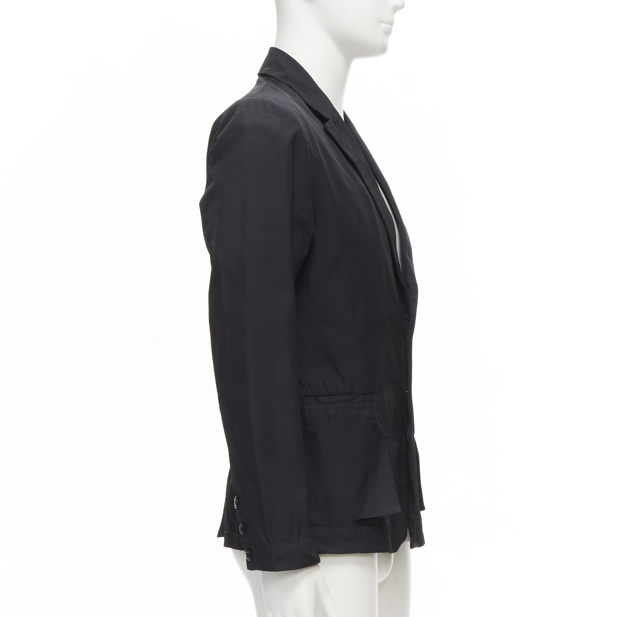 Stone Island STONE ISLAND Shadow Project black technical nylon logo patch blazer jacket S Size 46R - 4 Thumbnail