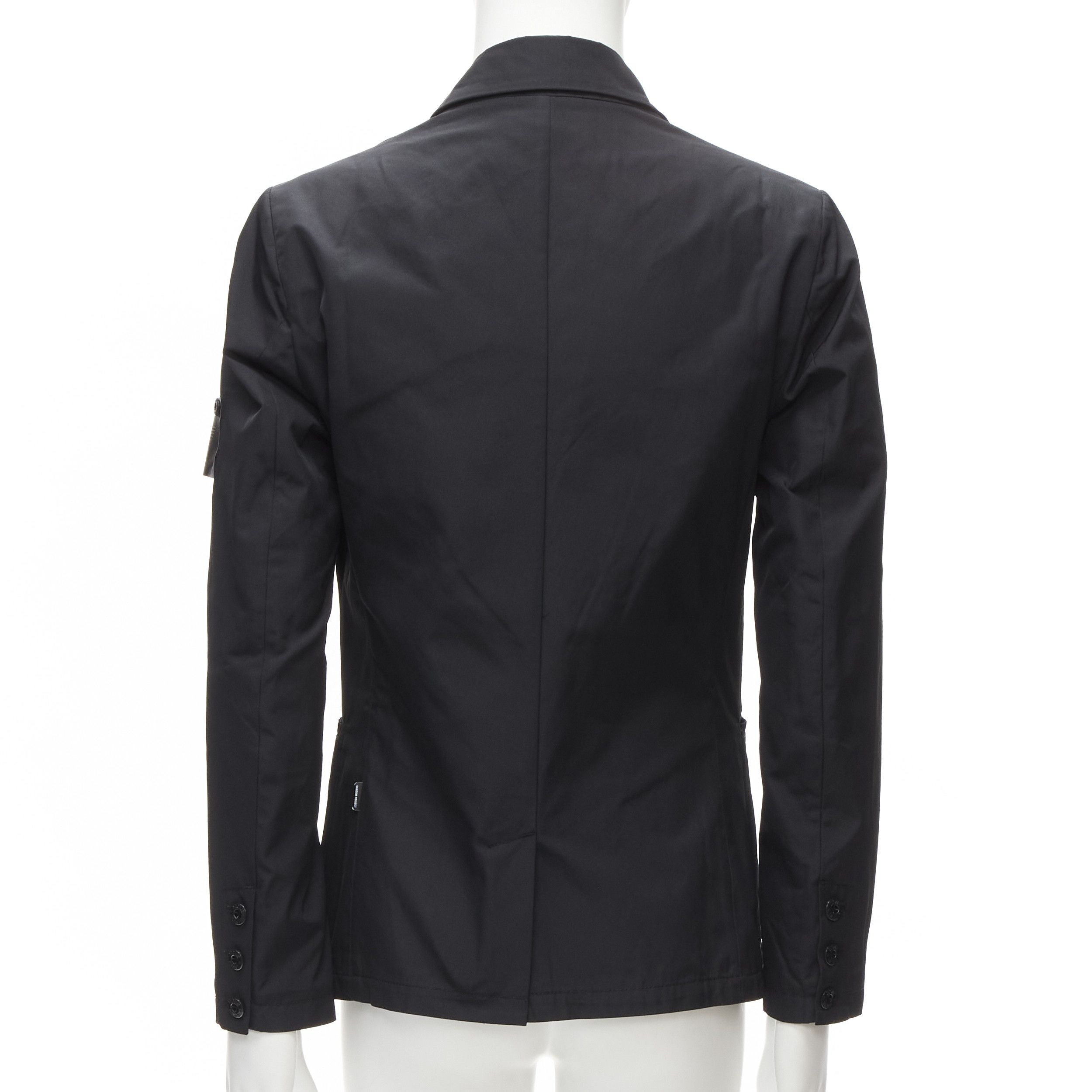 Stone Island STONE ISLAND Shadow Project black technical nylon logo patch blazer jacket S Size 46R - 5 Thumbnail
