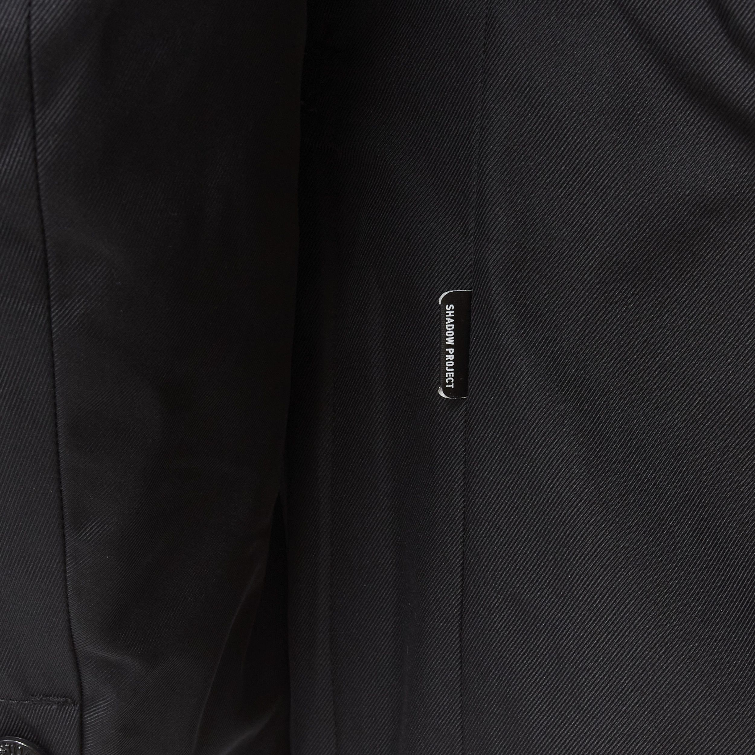 Stone Island STONE ISLAND Shadow Project black technical nylon logo patch blazer jacket S Size 46R - 7 Thumbnail