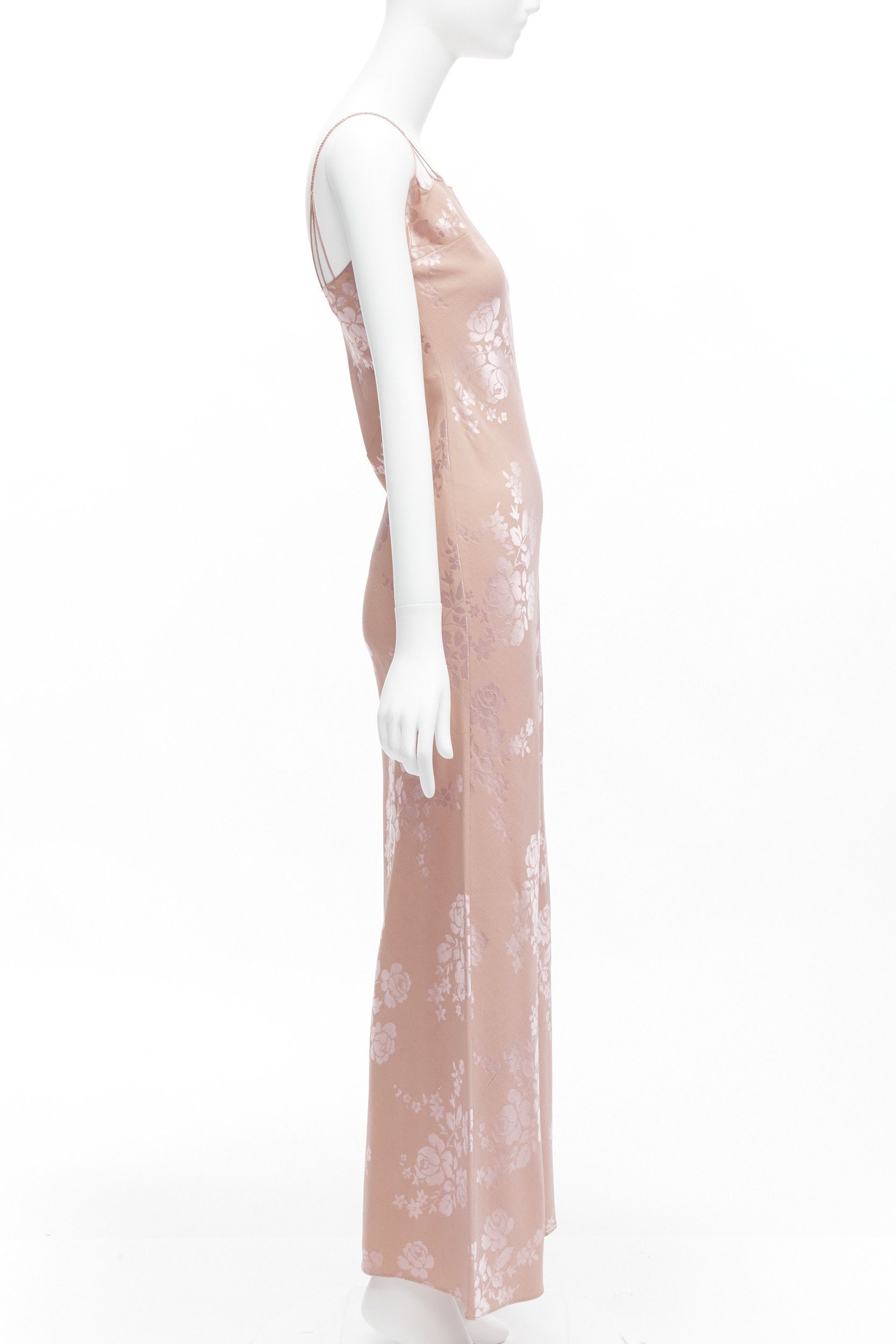 Dior CHRISTIAN DIOR Galliano Vintage 2009 pink oriental floral jacquard evening dress FR36 S Size S / US 4 / IT 40 - 4 Thumbnail