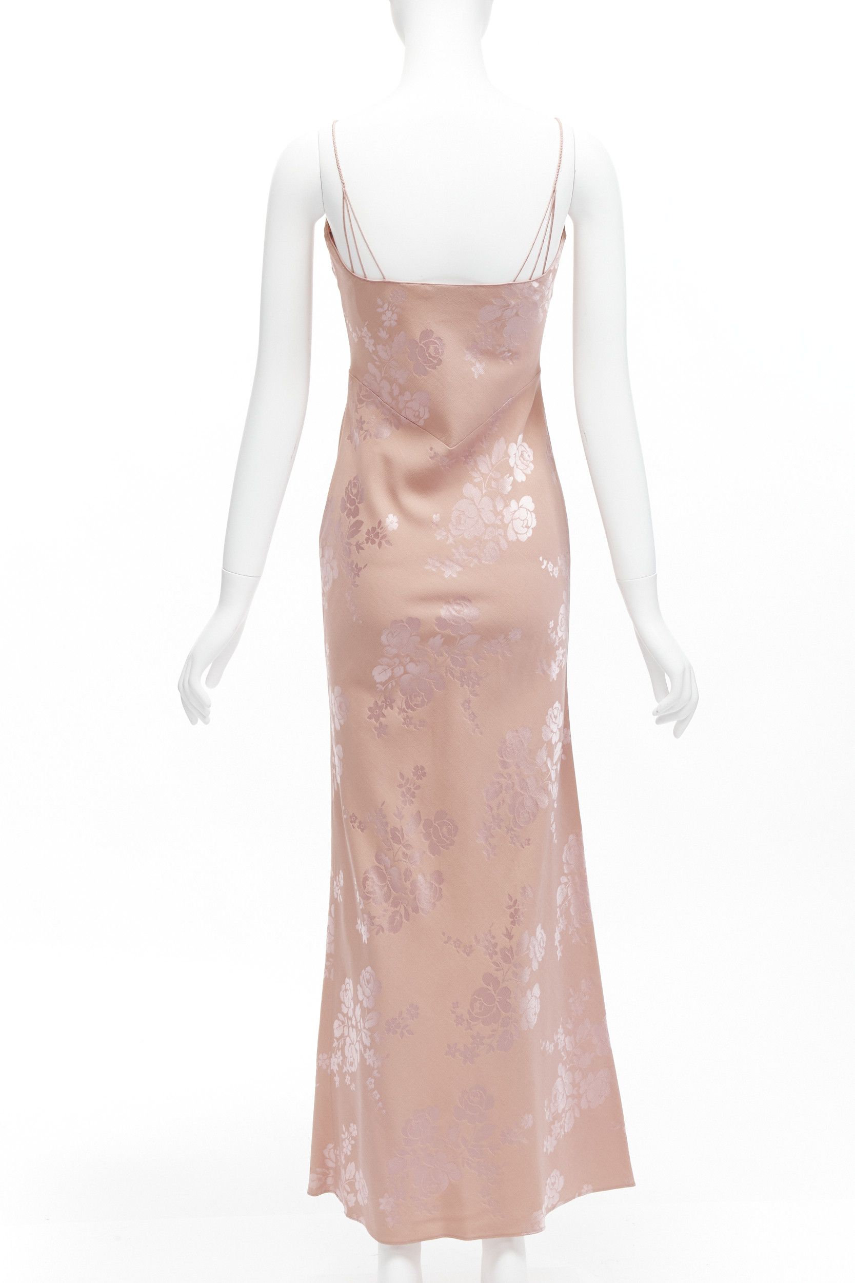 Dior CHRISTIAN DIOR Galliano Vintage 2009 pink oriental floral jacquard evening dress FR36 S Size S / US 4 / IT 40 - 5 Thumbnail