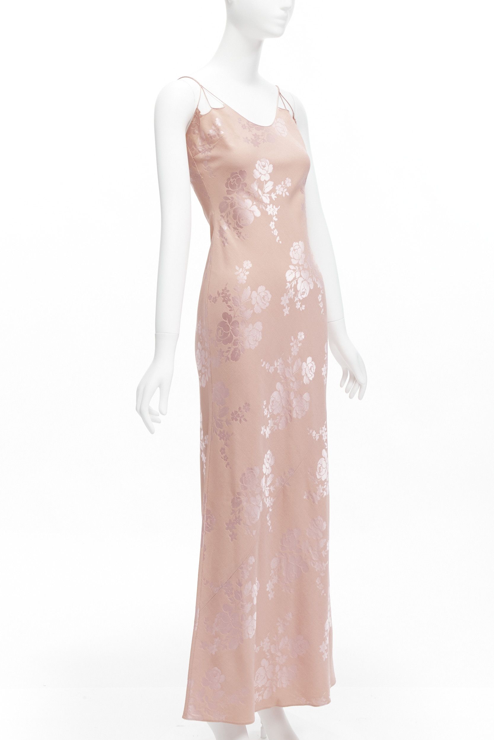 Dior CHRISTIAN DIOR Galliano Vintage 2009 pink oriental floral jacquard evening dress FR36 S Size S / US 4 / IT 40 - 3 Thumbnail