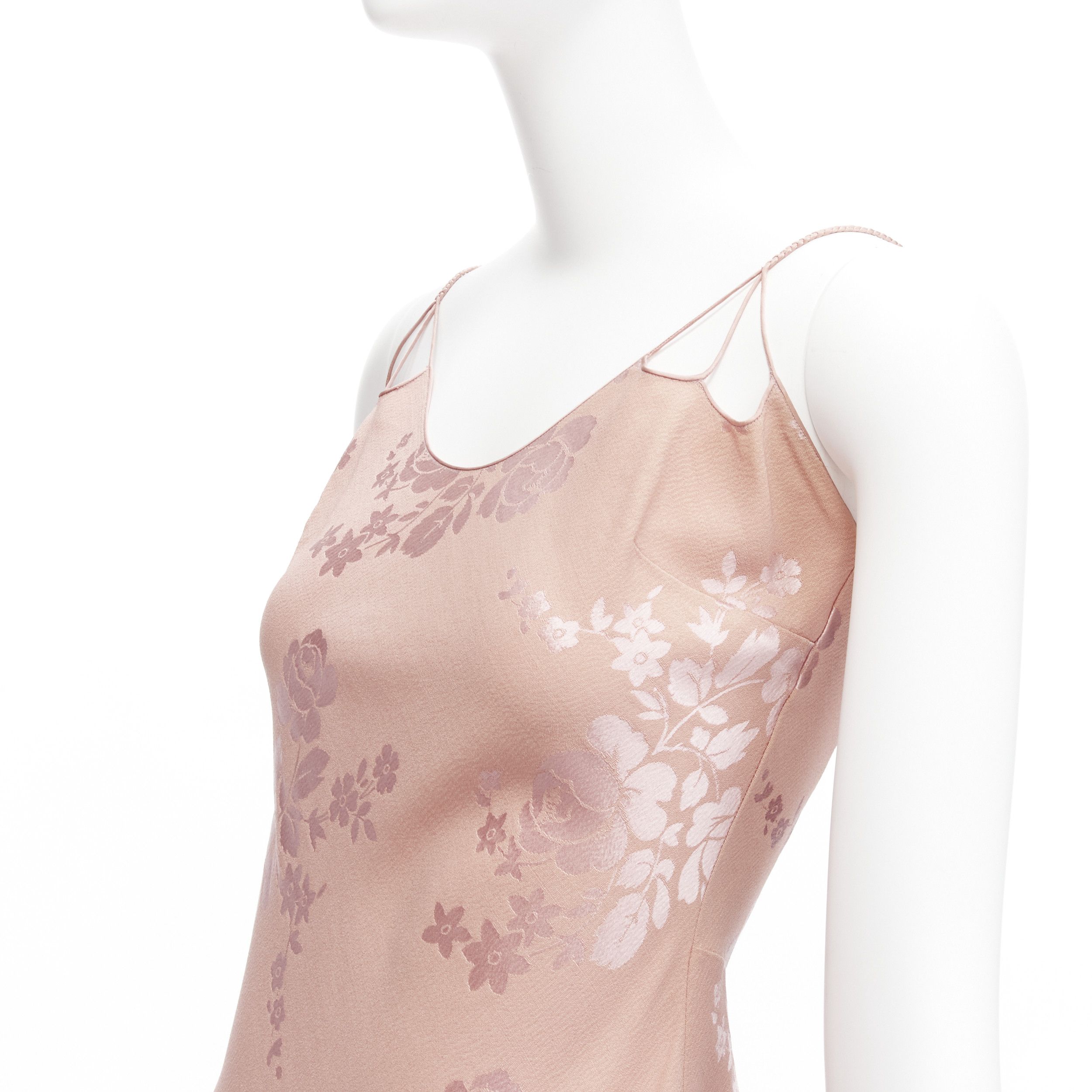 Dior CHRISTIAN DIOR Galliano Vintage 2009 pink oriental floral jacquard evening dress FR36 S Size S / US 4 / IT 40 - 2 Thumbnail