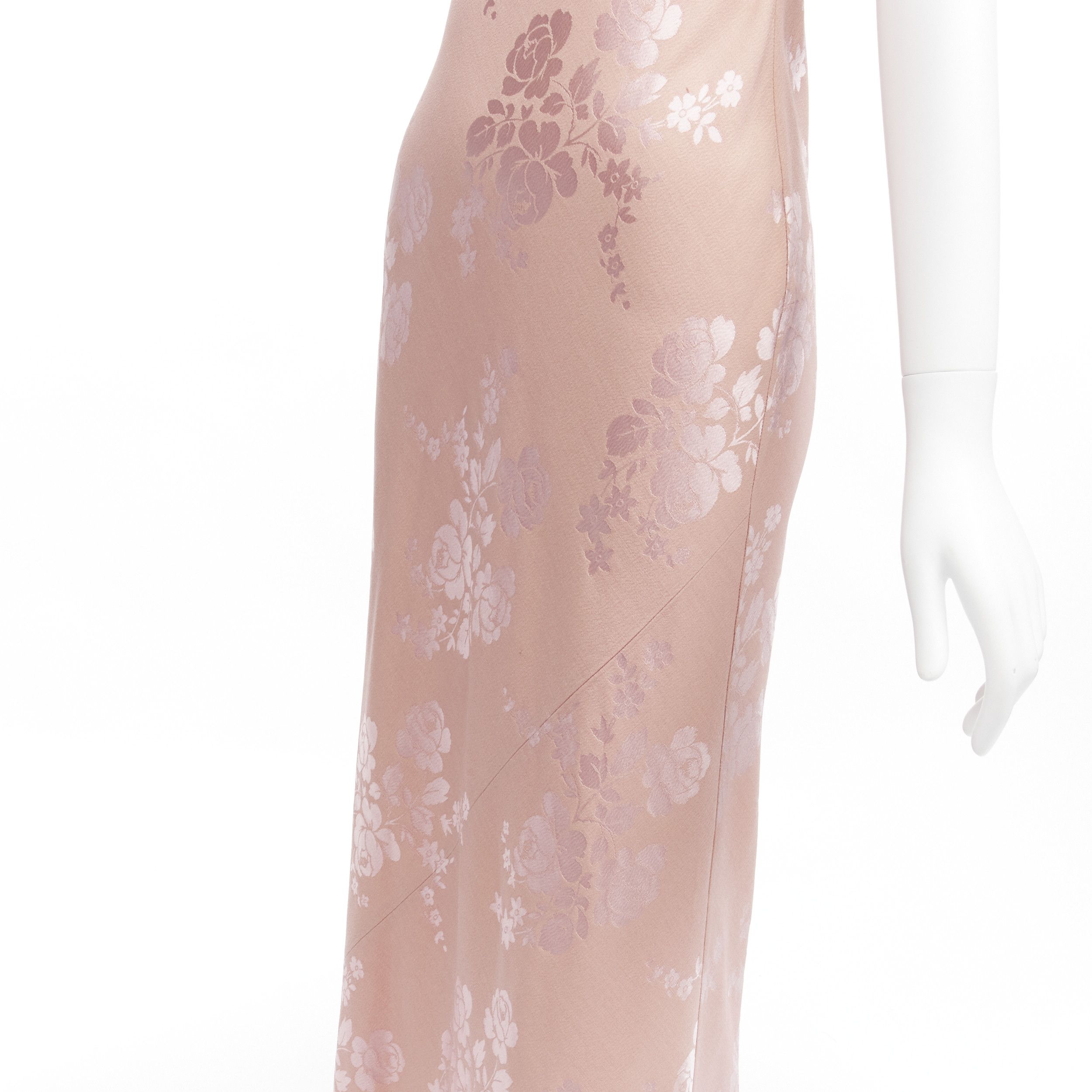 Dior CHRISTIAN DIOR Galliano Vintage 2009 pink oriental floral jacquard evening dress FR36 S Size S / US 4 / IT 40 - 9 Thumbnail