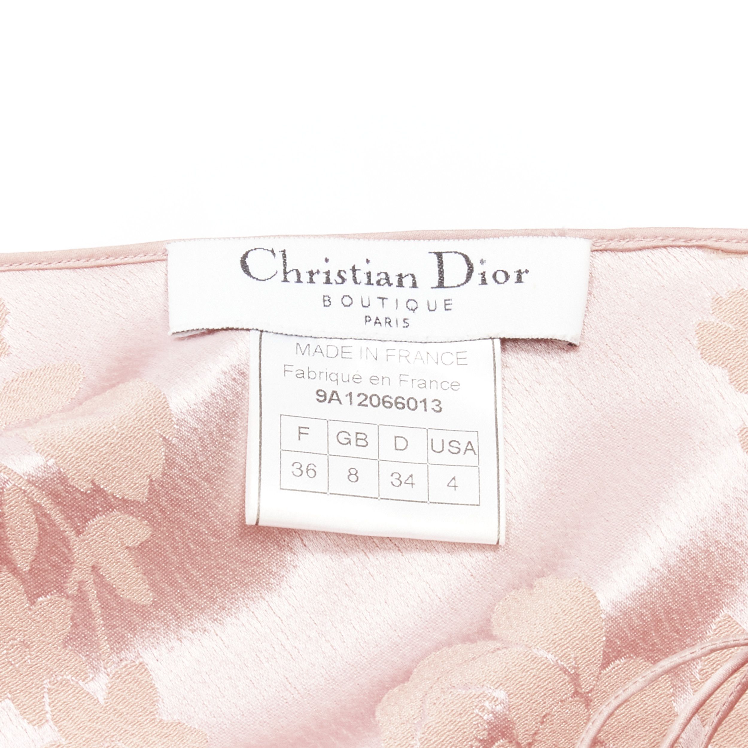Dior CHRISTIAN DIOR Galliano Vintage 2009 pink oriental floral jacquard evening dress FR36 S Size S / US 4 / IT 40 - 10 Thumbnail