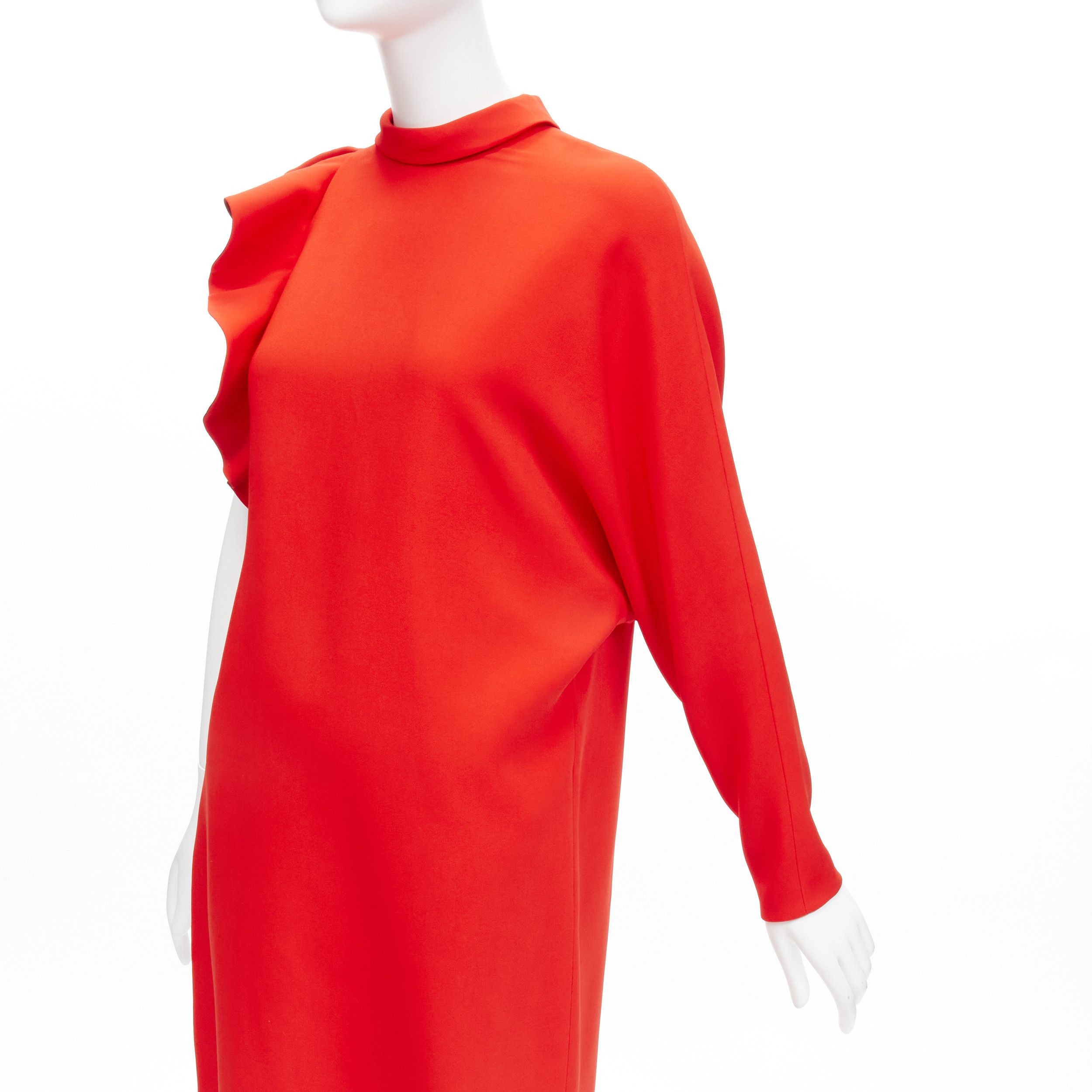 Givenchy GIVENCHY 2017 Tisci Tribute red crepe metal bar ruffle cutout tunic top FR36 S Size S / US 4 / IT 40 - 8 Thumbnail