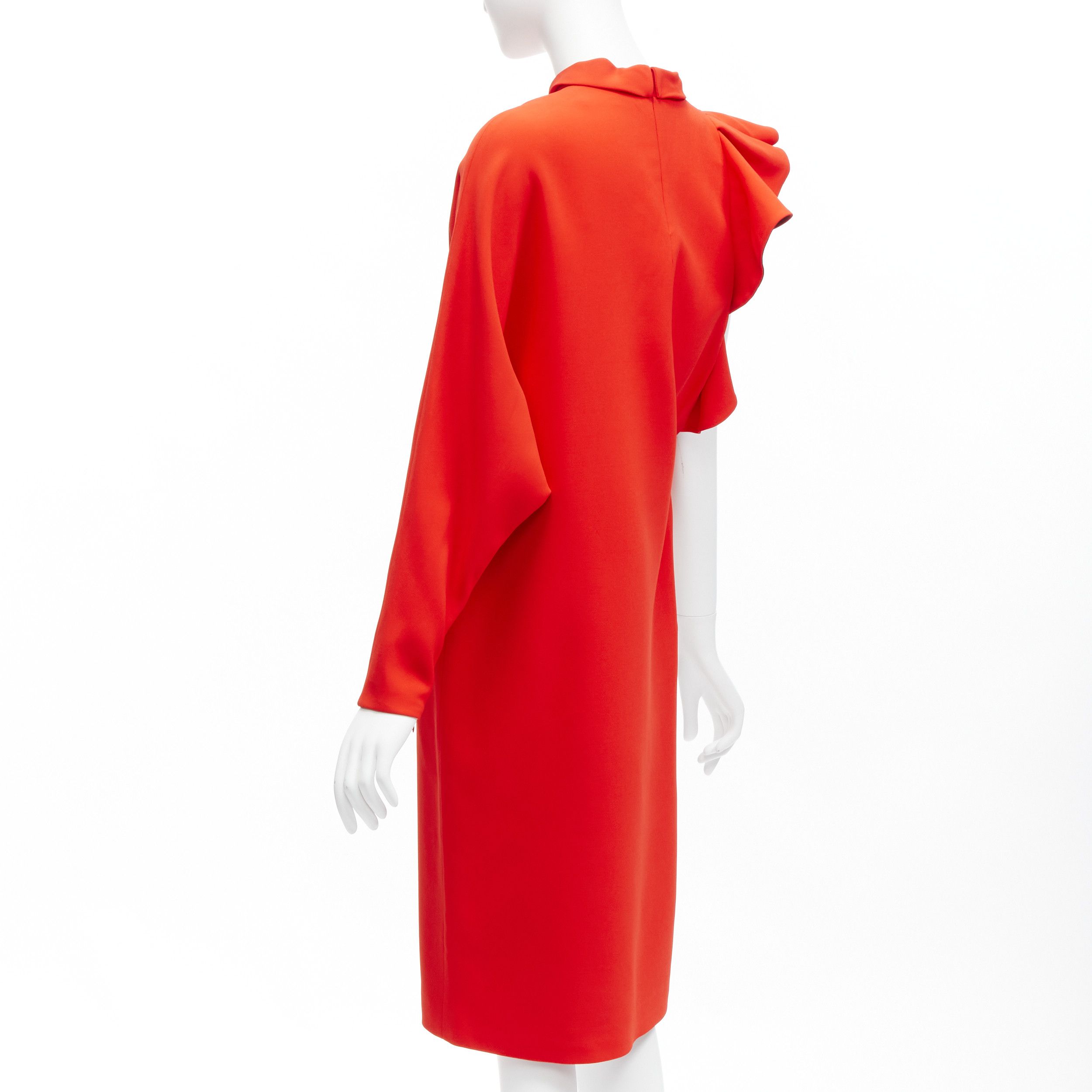 Givenchy GIVENCHY 2017 Tisci Tribute red crepe metal bar ruffle cutout tunic top FR36 S Size S / US 4 / IT 40 - 6 Thumbnail