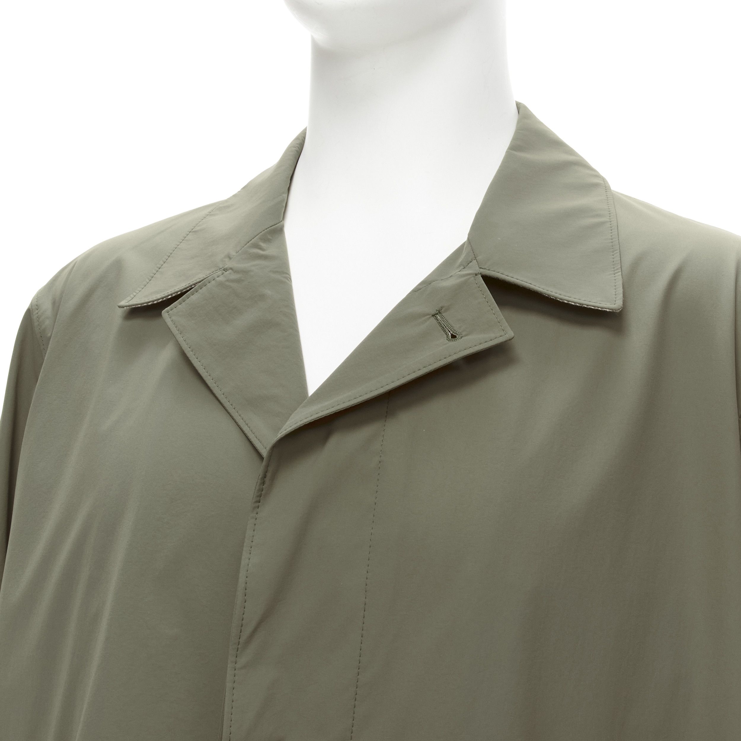 Loro Piana LORO PIANA green classic minimal invisible buttons longline jacket coat XL Size US XL / EU 56 / 4 - 2 Thumbnail
