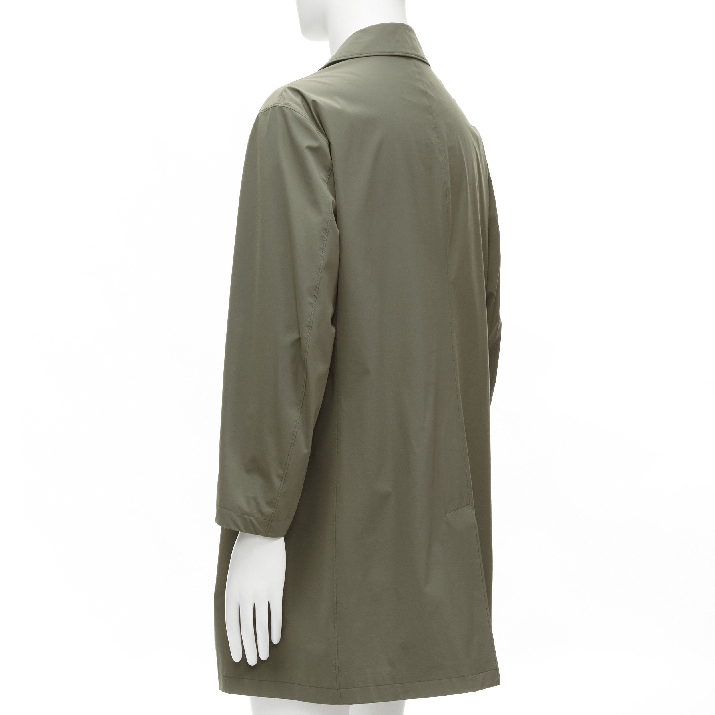 Loro Piana LORO PIANA green classic minimal invisible buttons longline jacket coat XL Size US XL / EU 56 / 4 - 6 Thumbnail