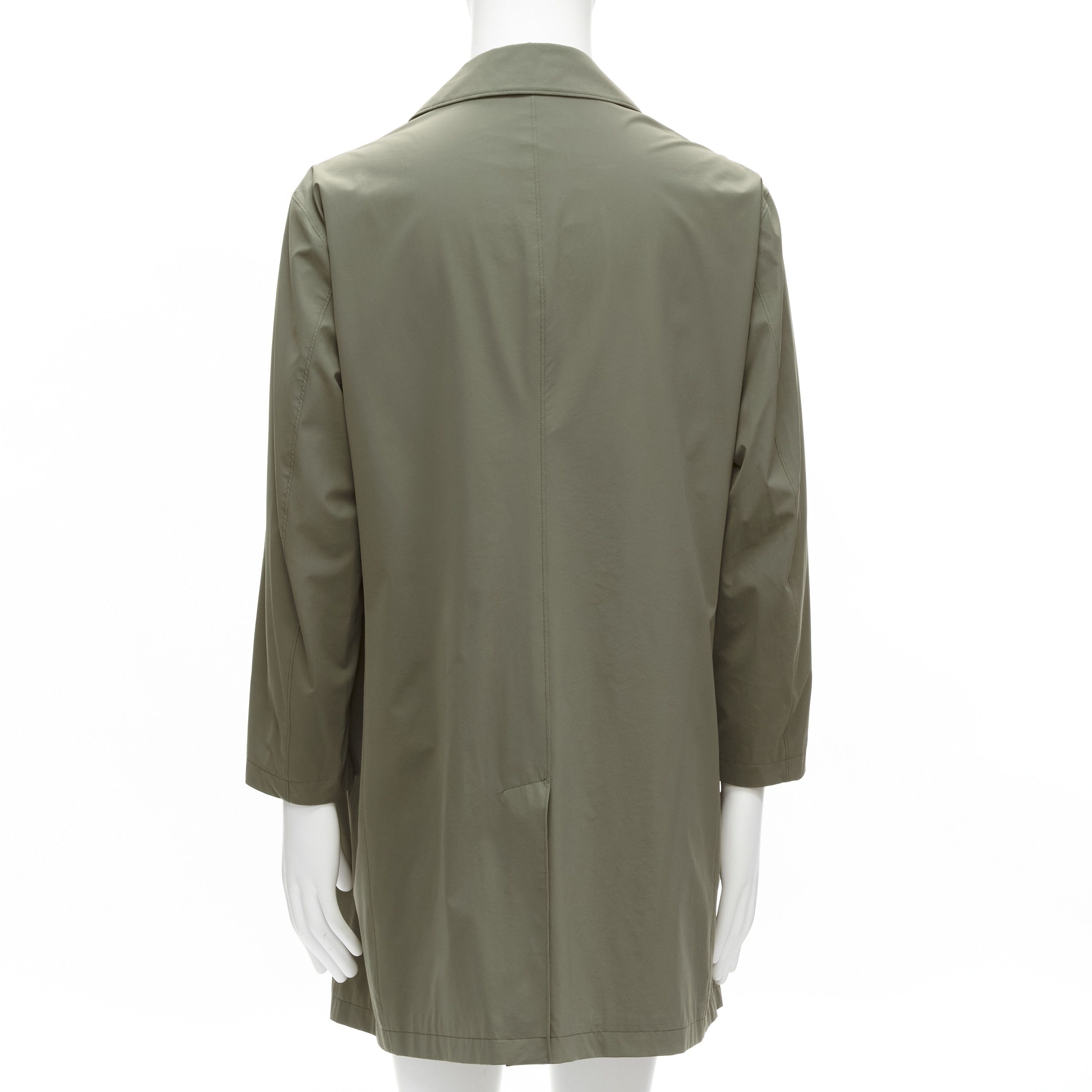 Loro Piana LORO PIANA green classic minimal invisible buttons longline jacket coat XL Size US XL / EU 56 / 4 - 5 Thumbnail