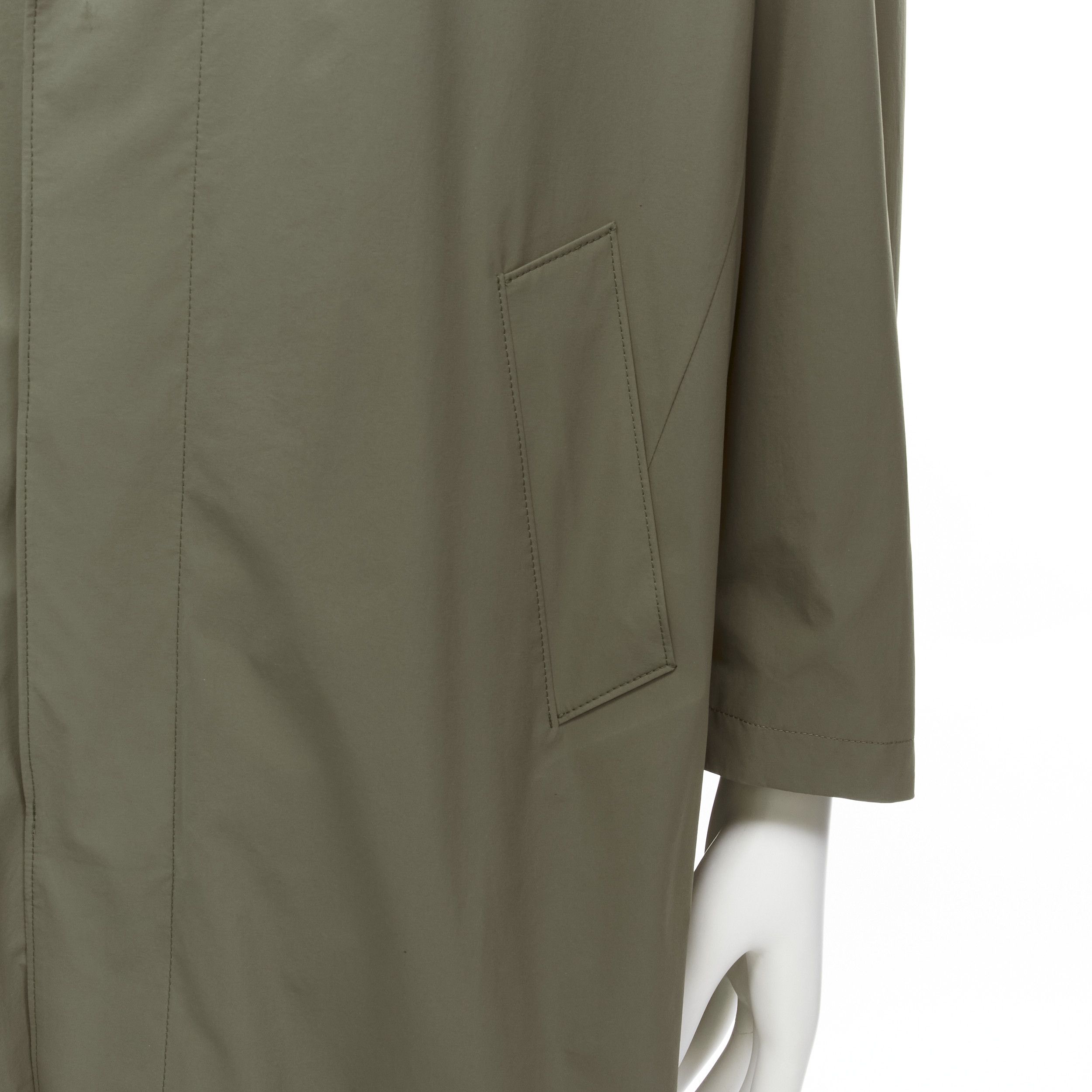 Loro Piana LORO PIANA green classic minimal invisible buttons longline jacket coat XL Size US XL / EU 56 / 4 - 7 Thumbnail