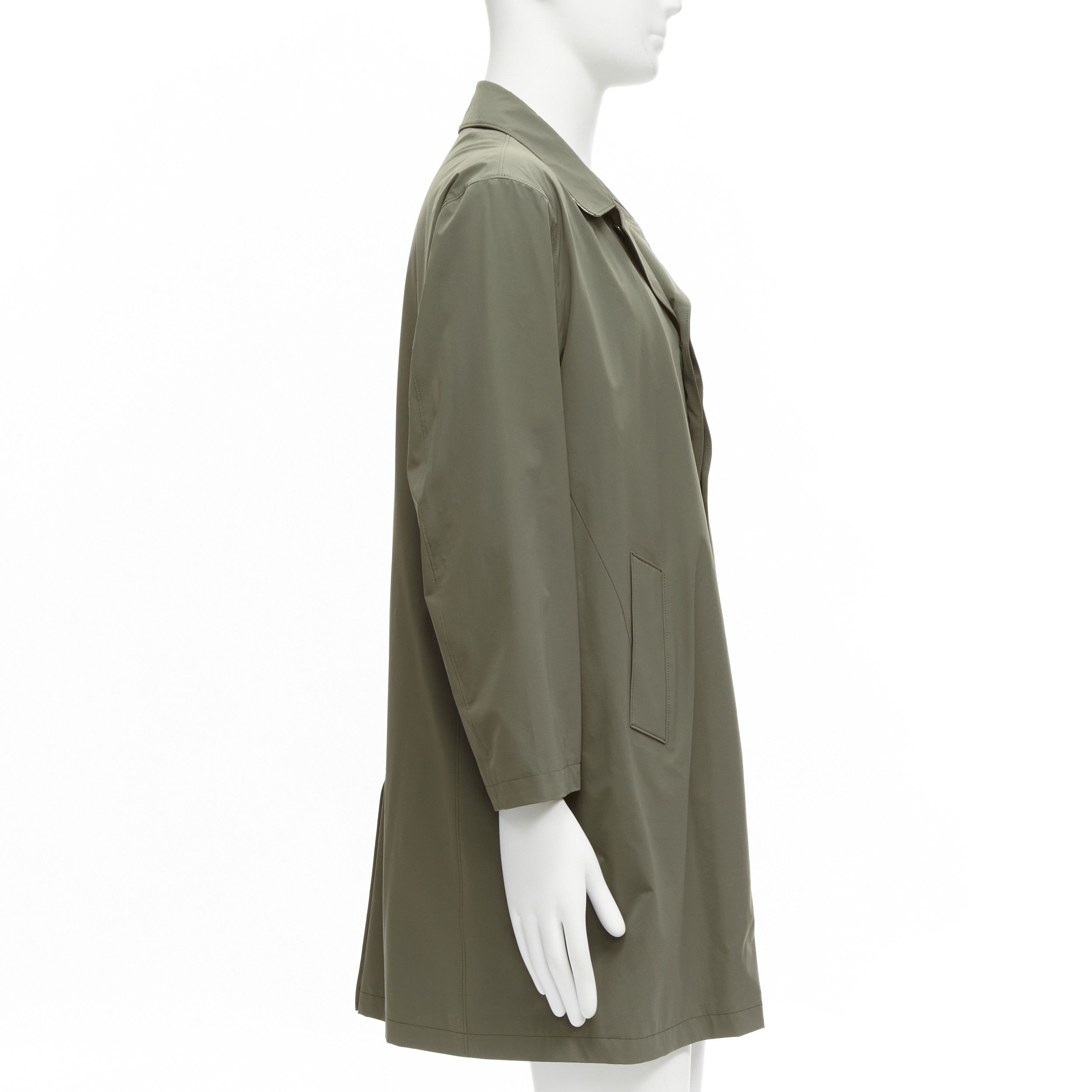 Loro Piana LORO PIANA green classic minimal invisible buttons longline jacket coat XL Size US XL / EU 56 / 4 - 4 Thumbnail