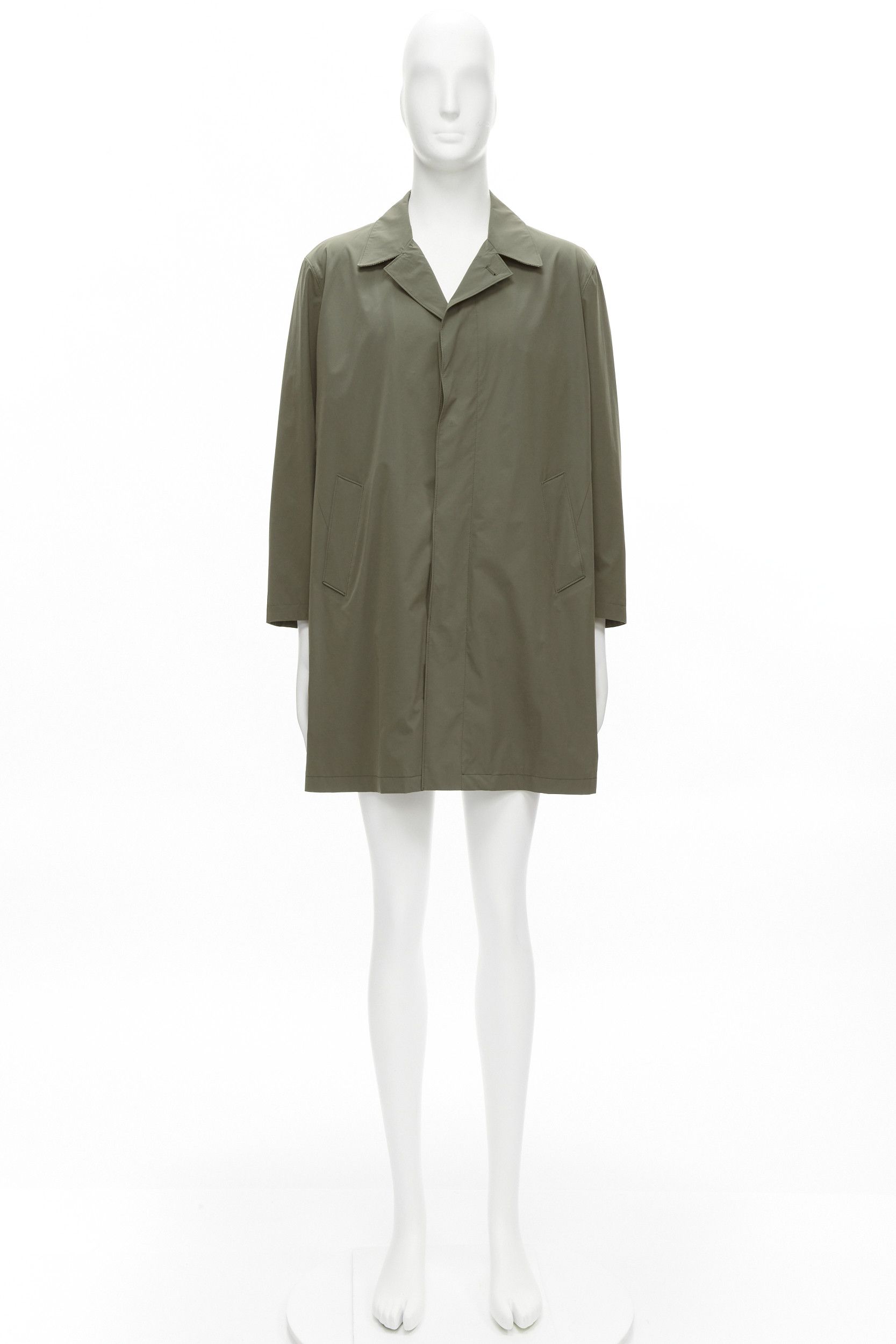 Loro Piana LORO PIANA green classic minimal invisible buttons longline jacket coat XL Size US XL / EU 56 / 4 - 10 Thumbnail
